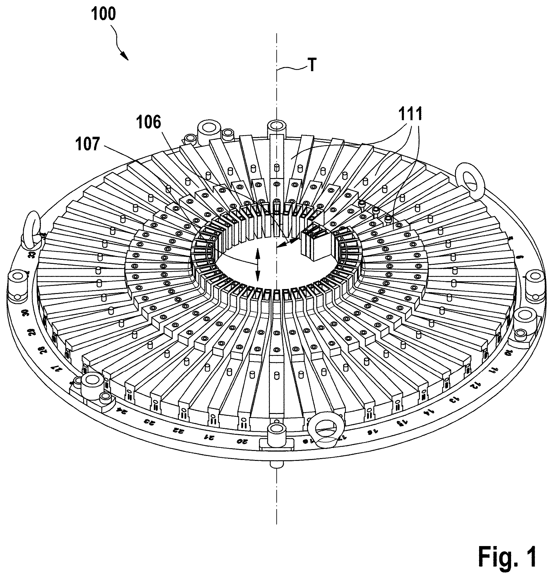Patent US12142975 Figure 1 – Device and method for widening ends of legs of hairpin conductors