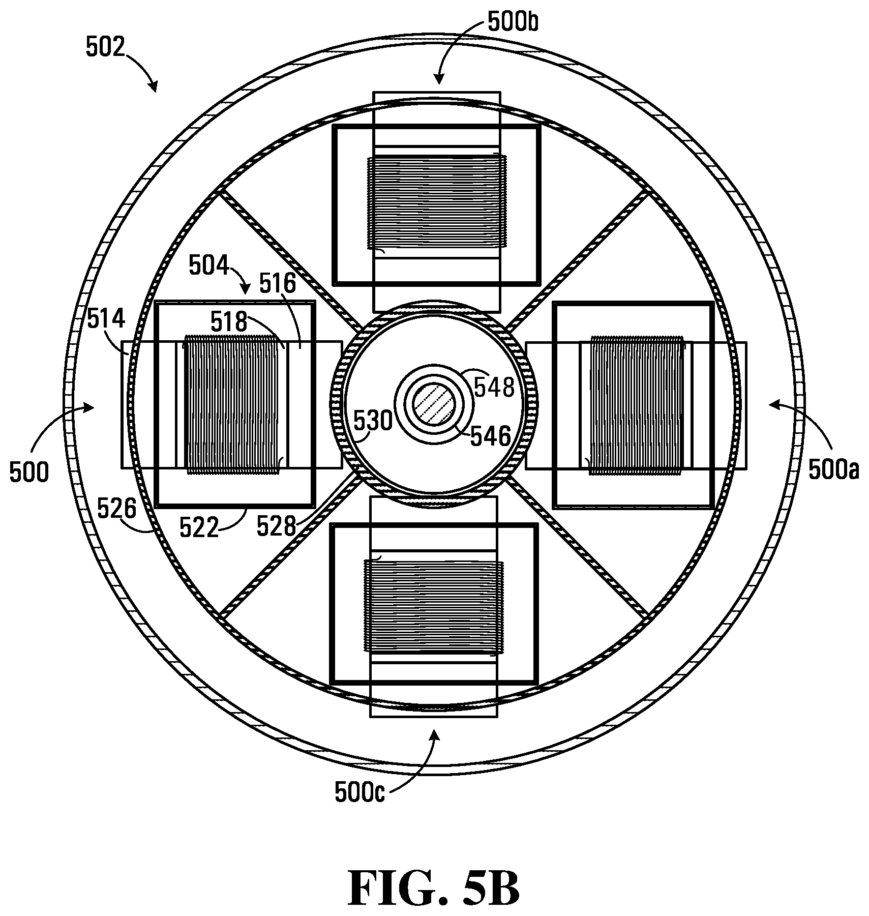 Patent US12142984 Figure 7 – Transducer apparatus having magnetic flux generators with pole pieces, reciprocators and closing pieces for channeling magnetic flux
