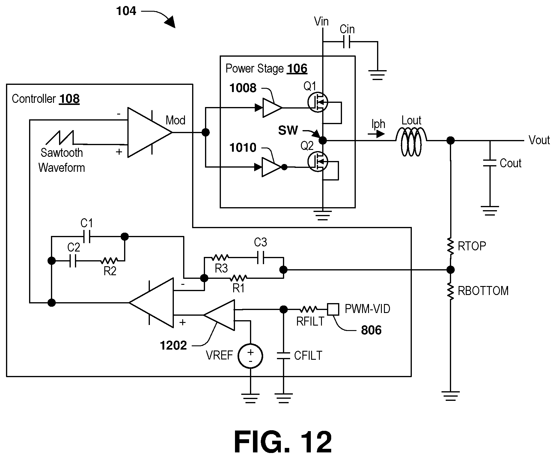 Patent US12142999 Figure 17 – Remote temperature sensing with load-line