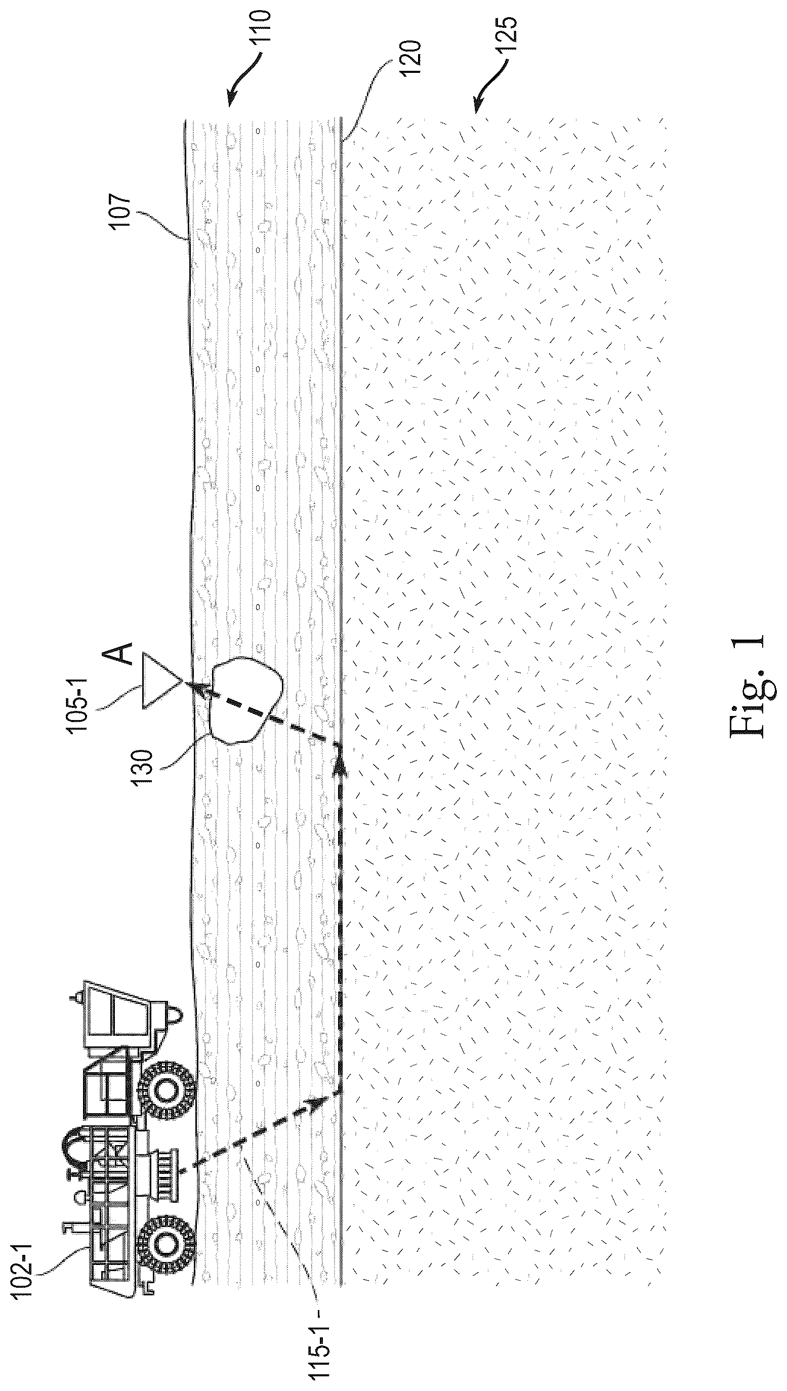 Patent US12147004 Figure 1 – Method, apparatus, and system for identifying surface locations corresponding to subsurface geohazards based on frequency ratios among seismic trace signals