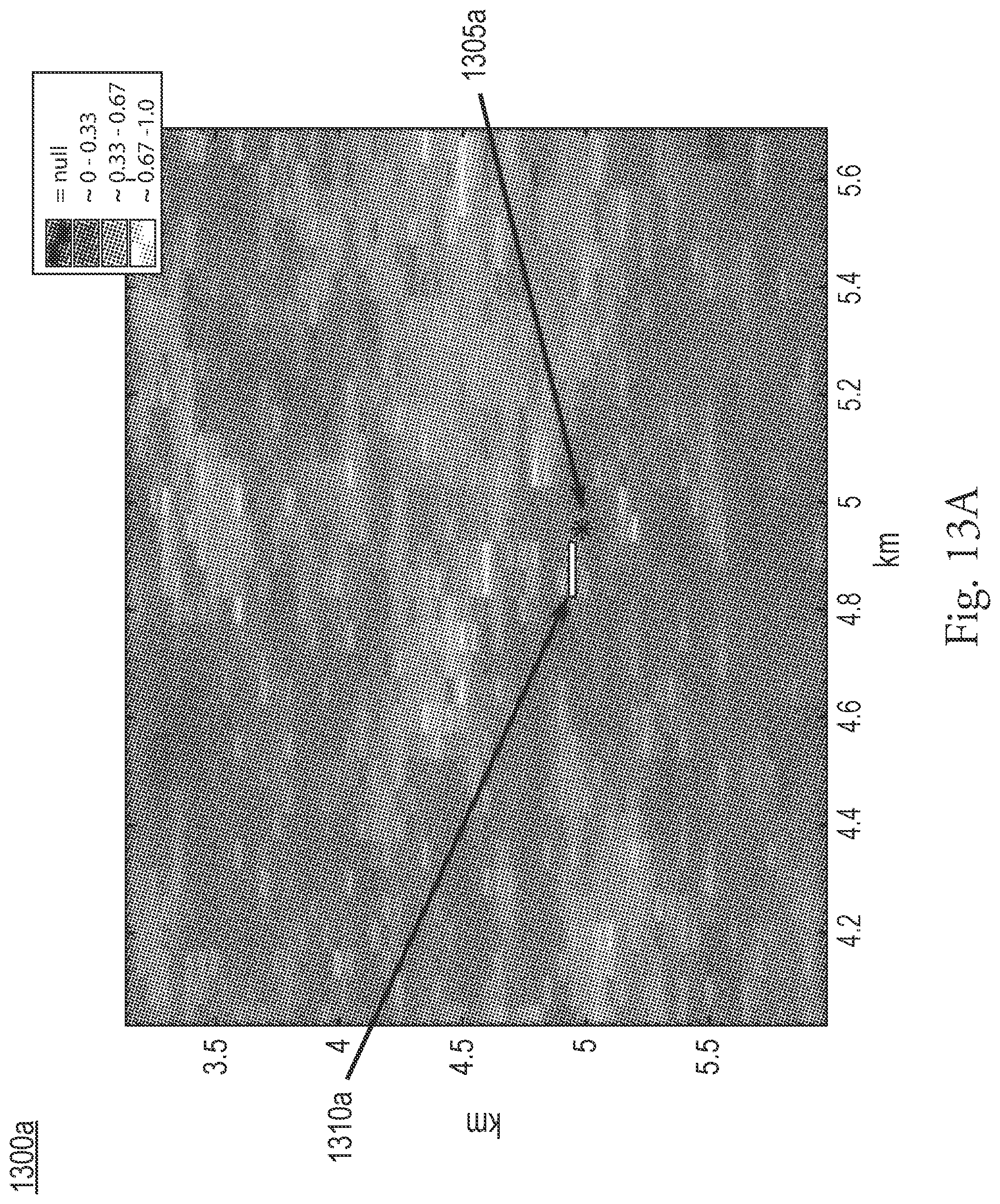 Patent US12147004 Figure 14 – Method, apparatus, and system for identifying surface locations corresponding to subsurface geohazards based on frequency ratios among seismic trace signals