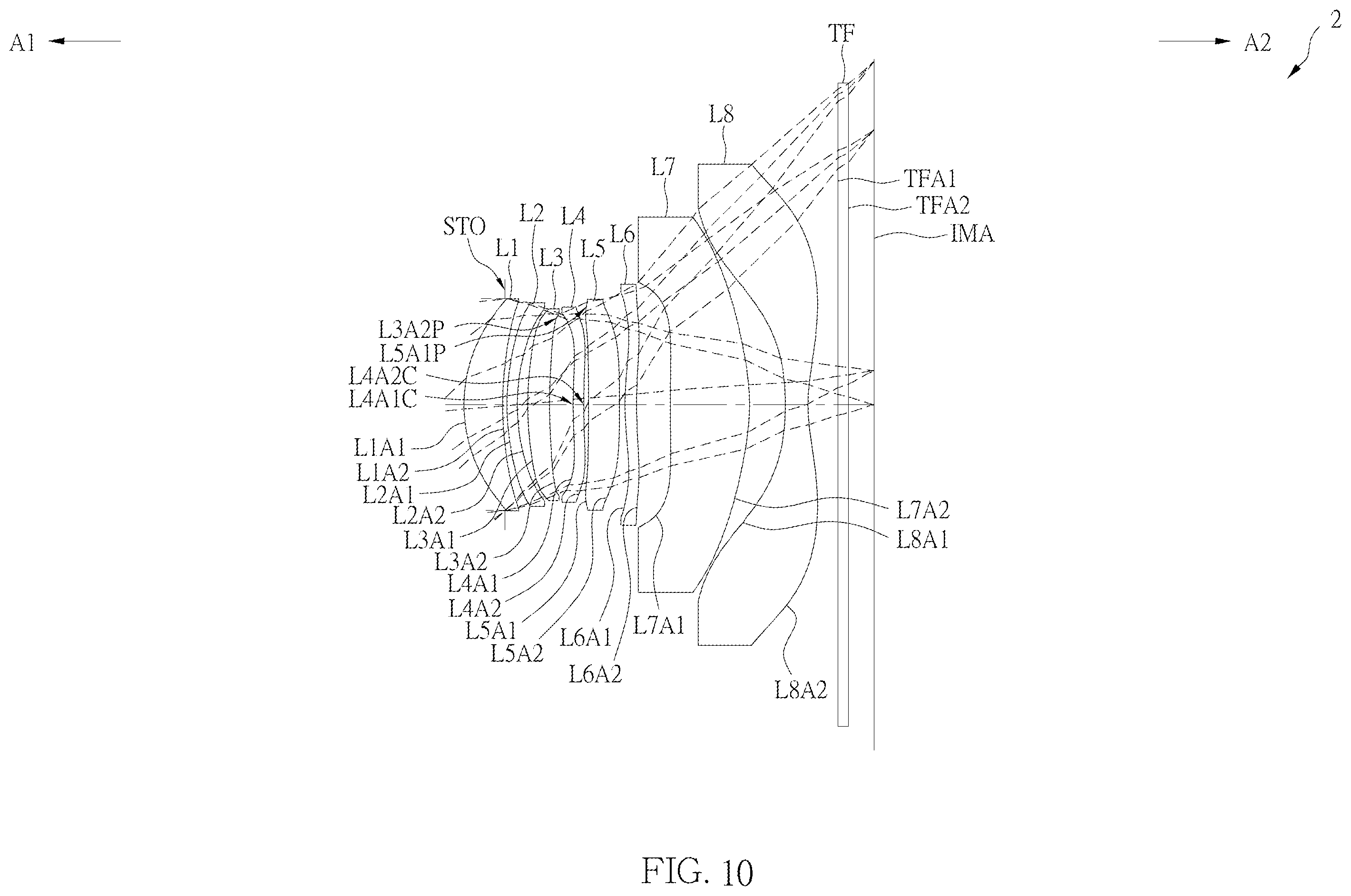 Patent US12147014 Figure 7 – Optical imaging lens