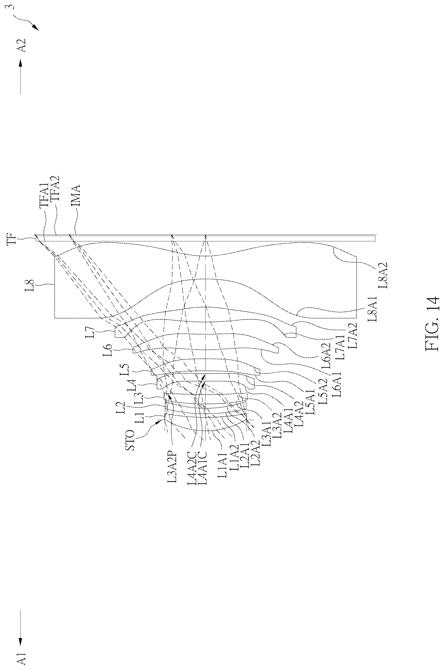 Patent US12147014 Figure 11 – Optical imaging lens