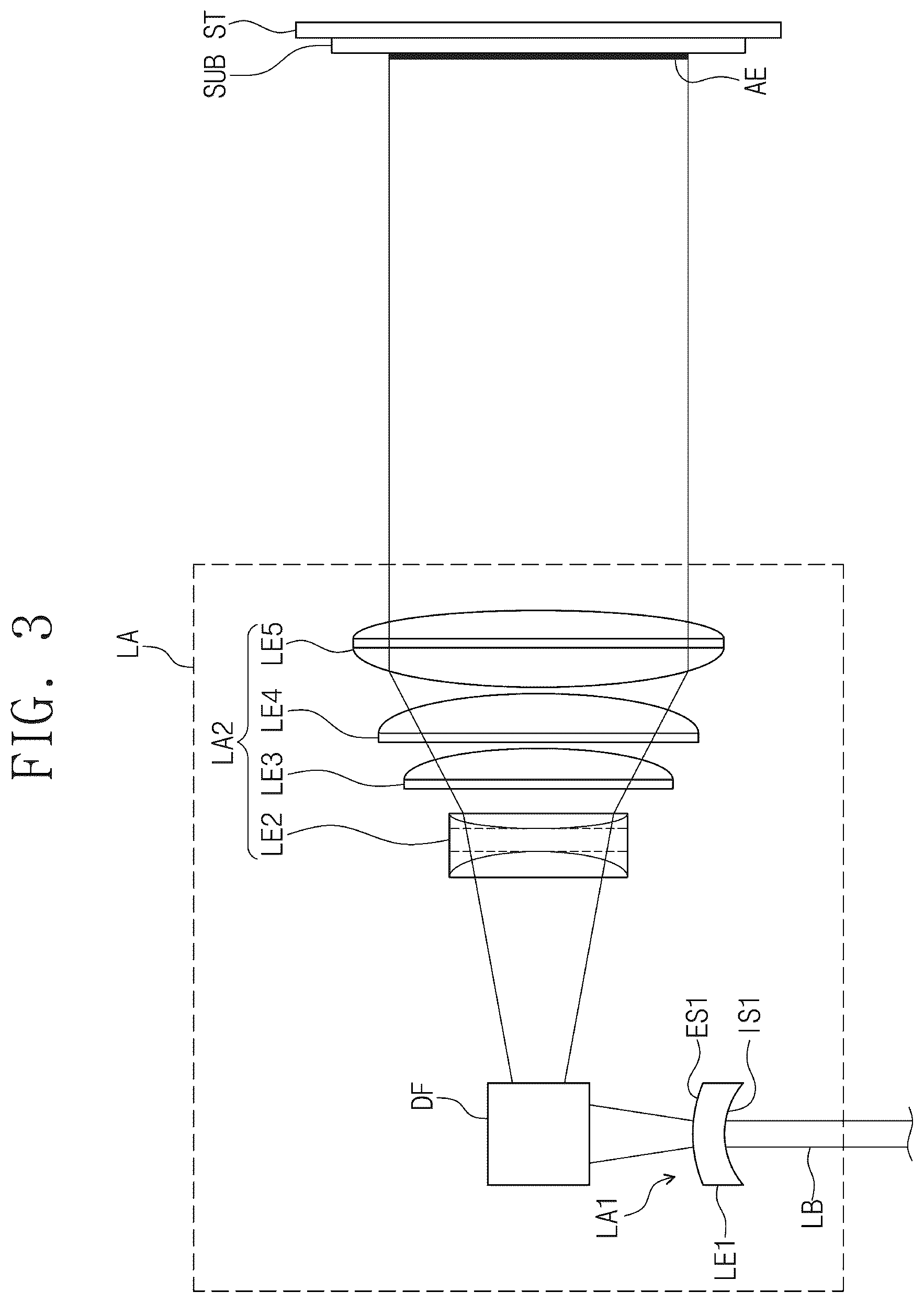 Patent US12147020 Figure 3 – Laser device including lens assembly