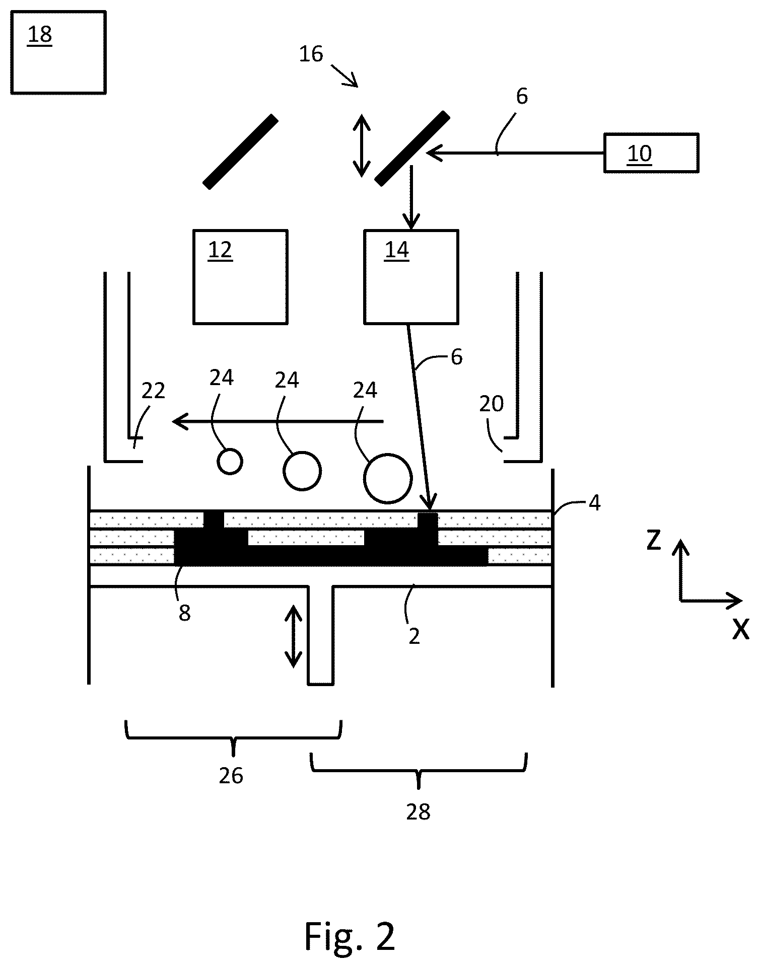 Patent US12147028 Figure 2 – Apparatus and method for producing three-dimensional work pieces