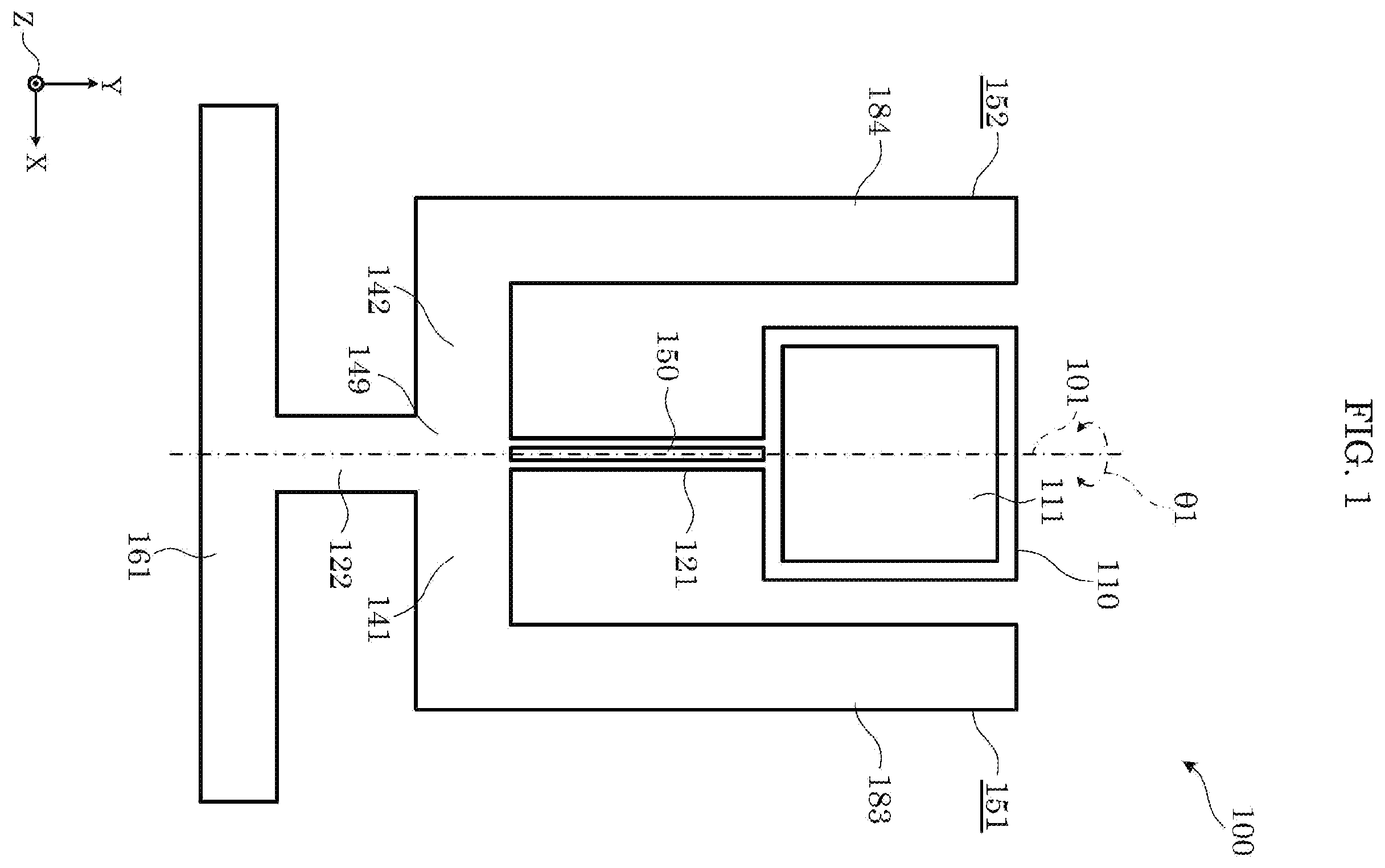 Patent US12147031 Figure 1 – Optical reflective element for causing an illumination position of light to reciprocate