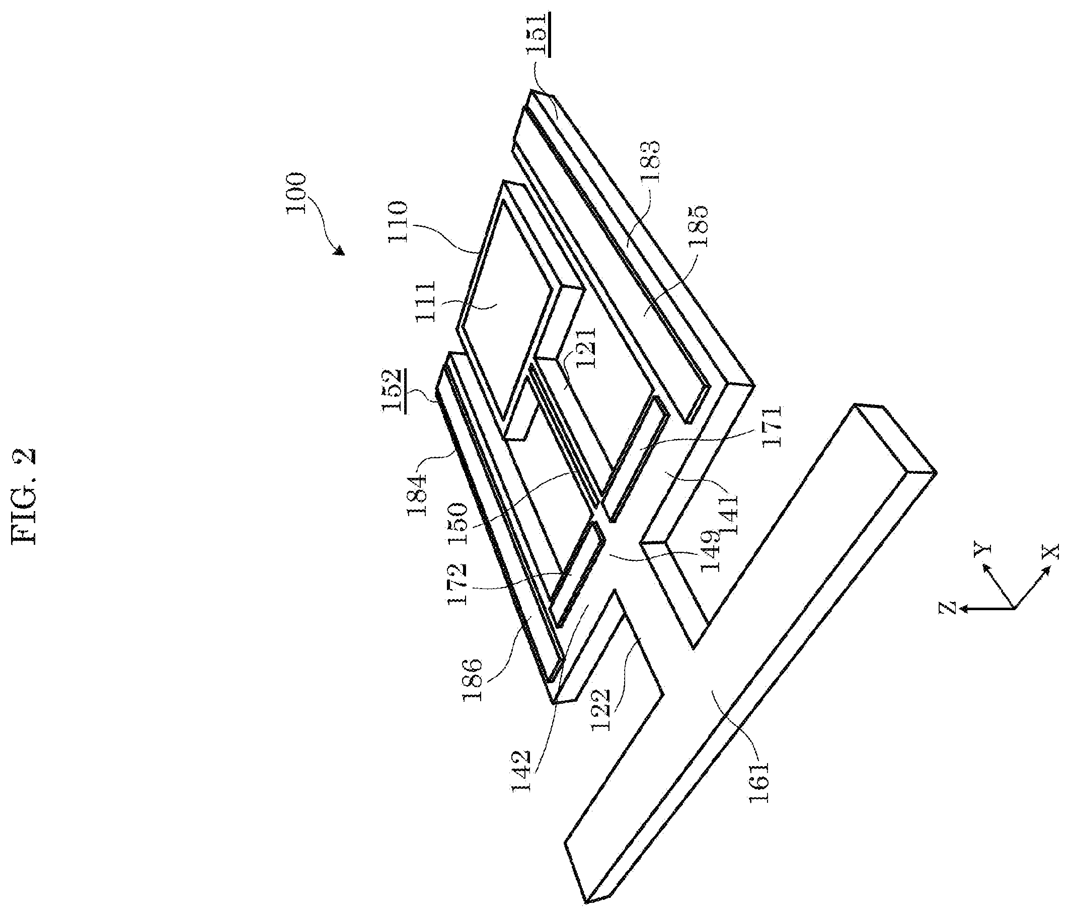 Patent US12147031 Figure 2 – Optical reflective element for causing an illumination position of light to reciprocate
