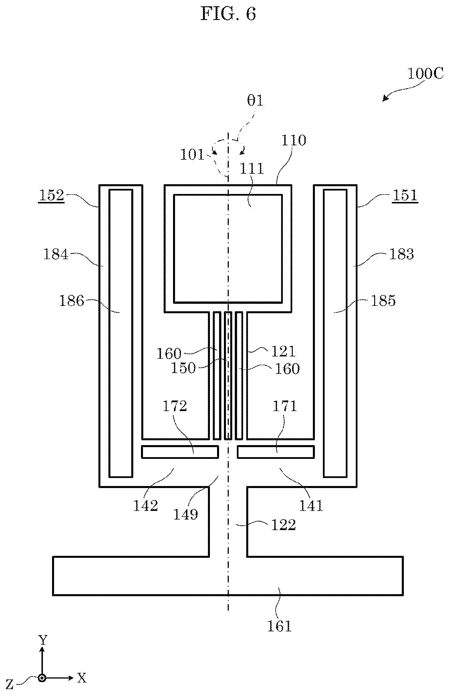 Patent US12147031 Figure 6 – Optical reflective element for causing an illumination position of light to reciprocate
