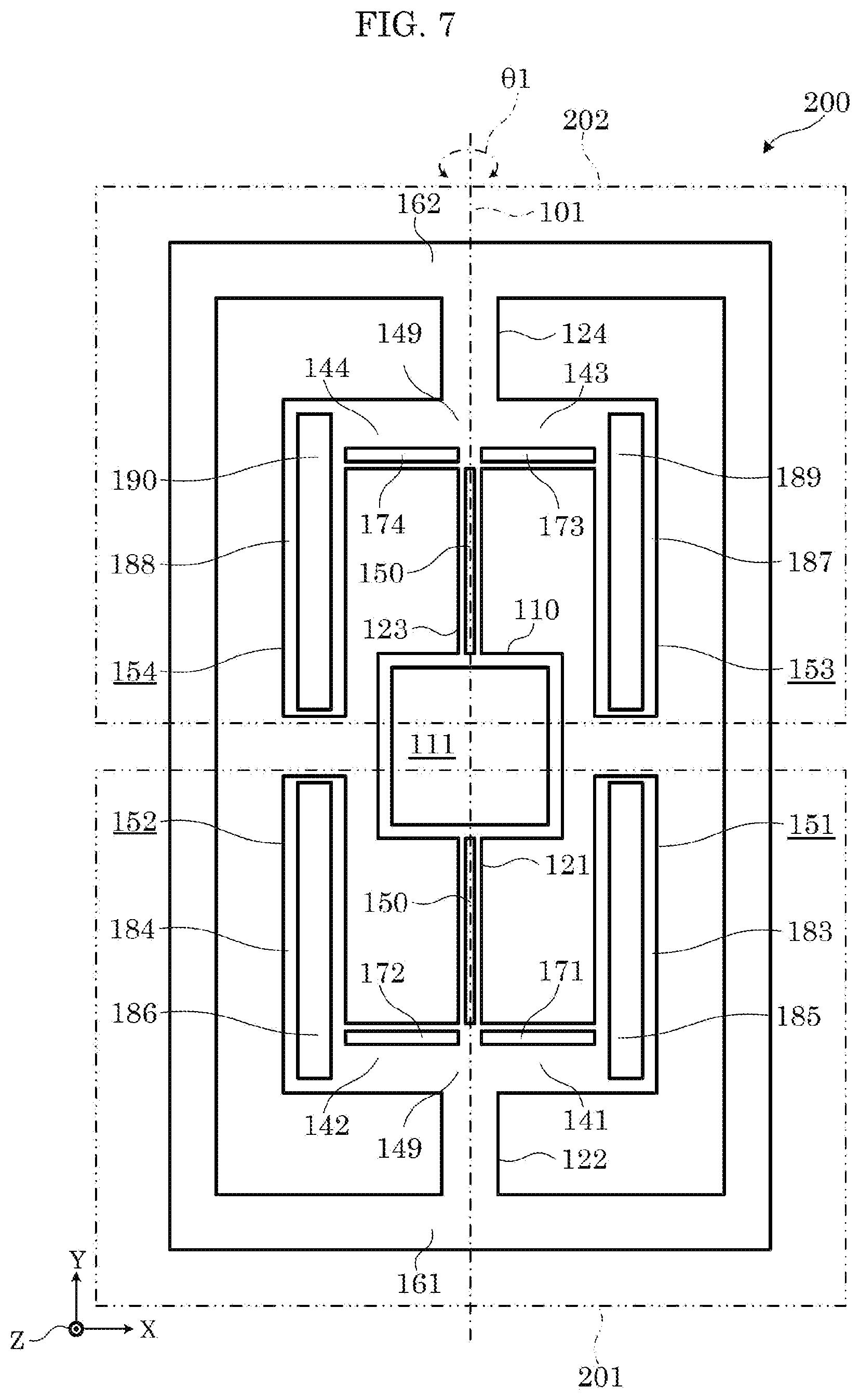 Patent US12147031 Figure 7 – Optical reflective element for causing an illumination position of light to reciprocate