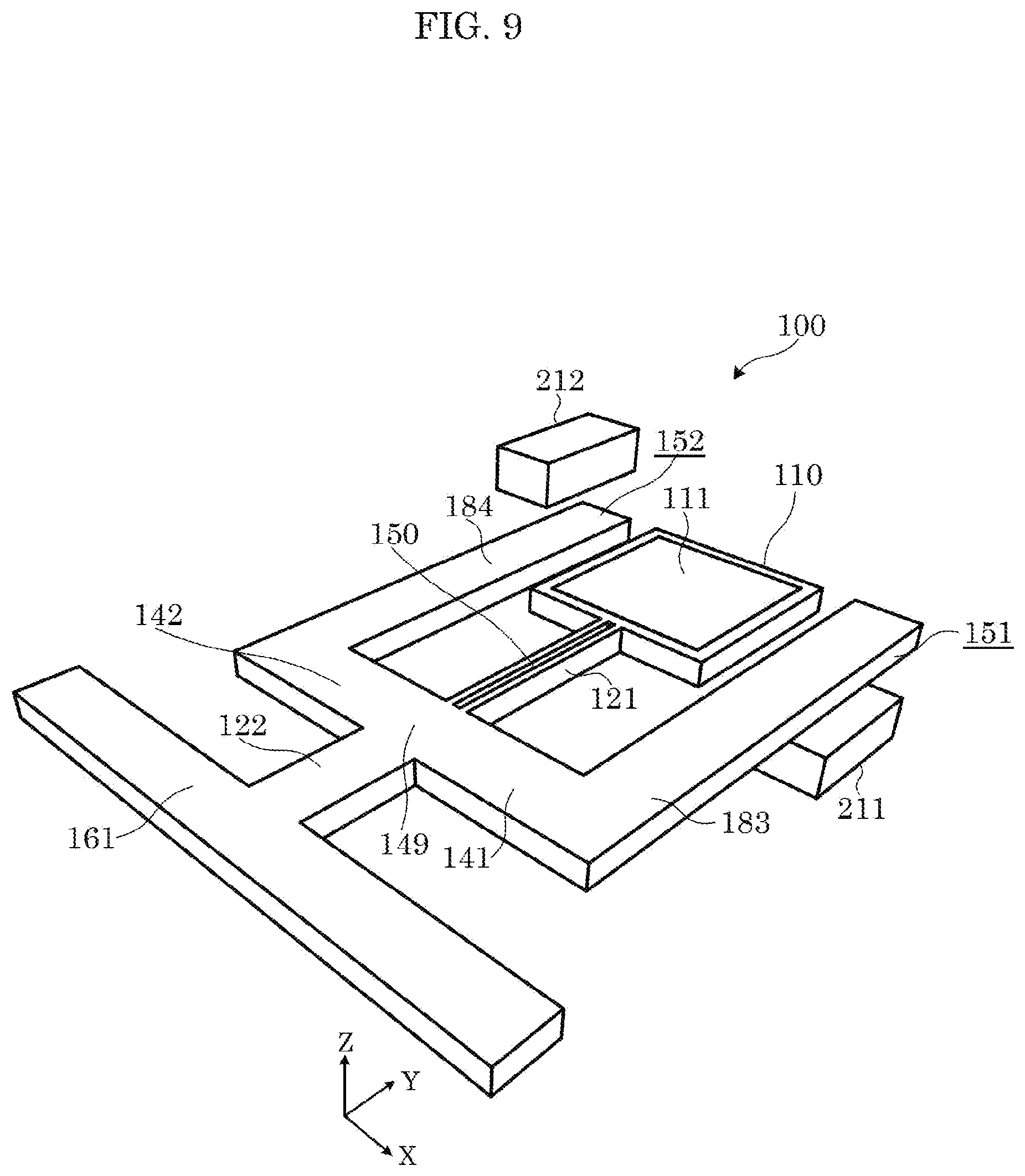 Patent US12147031 Figure 9 – Optical reflective element for causing an illumination position of light to reciprocate