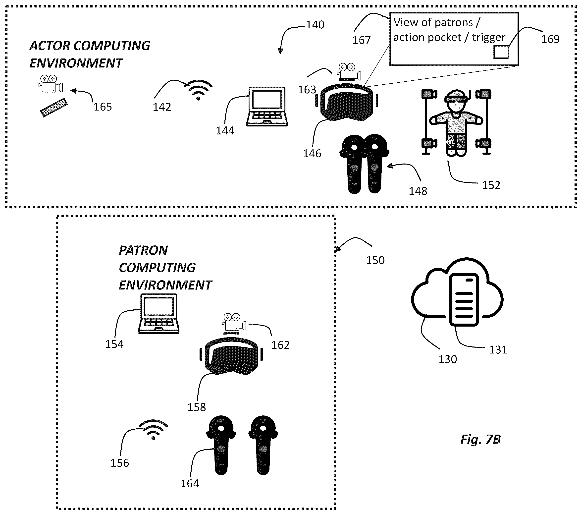 Patent US12147037 Figure 6 – System and method for distanced interactive experiences