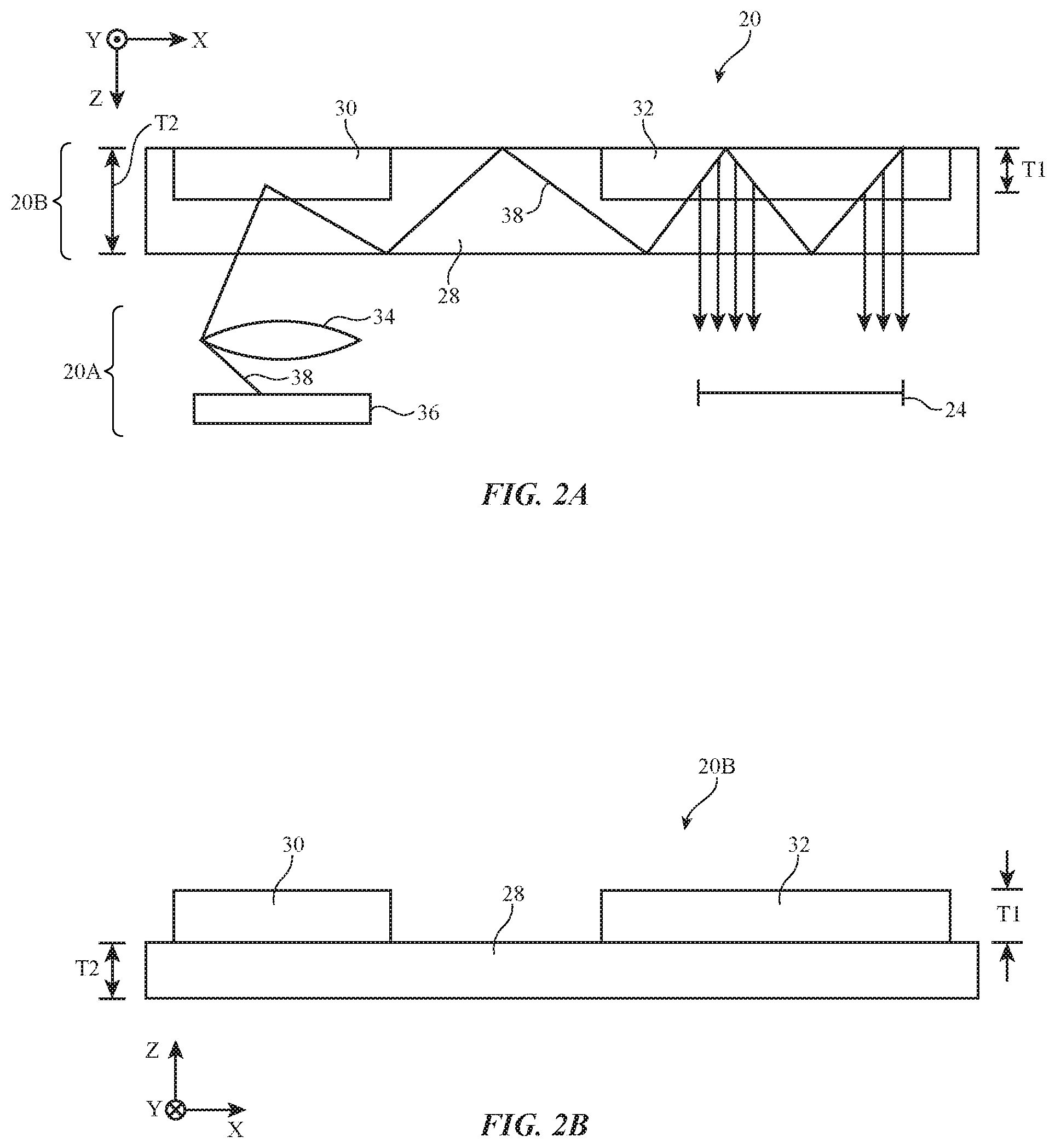 Patent US12147038 Figure 2 – Optical systems with interleaved light redirectors