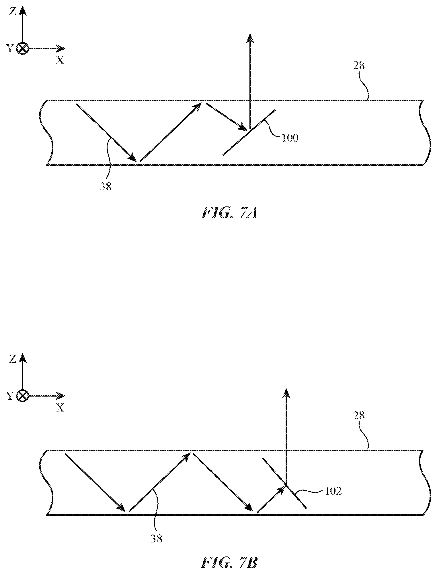 Patent US12147038 Figure 7 – Optical systems with interleaved light redirectors