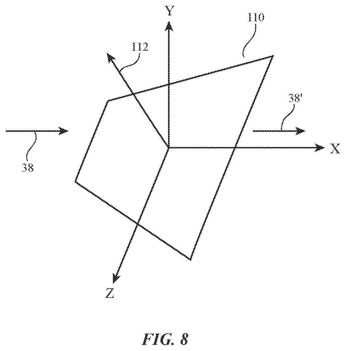Patent US12147038 Figure 8 – Optical systems with interleaved light redirectors