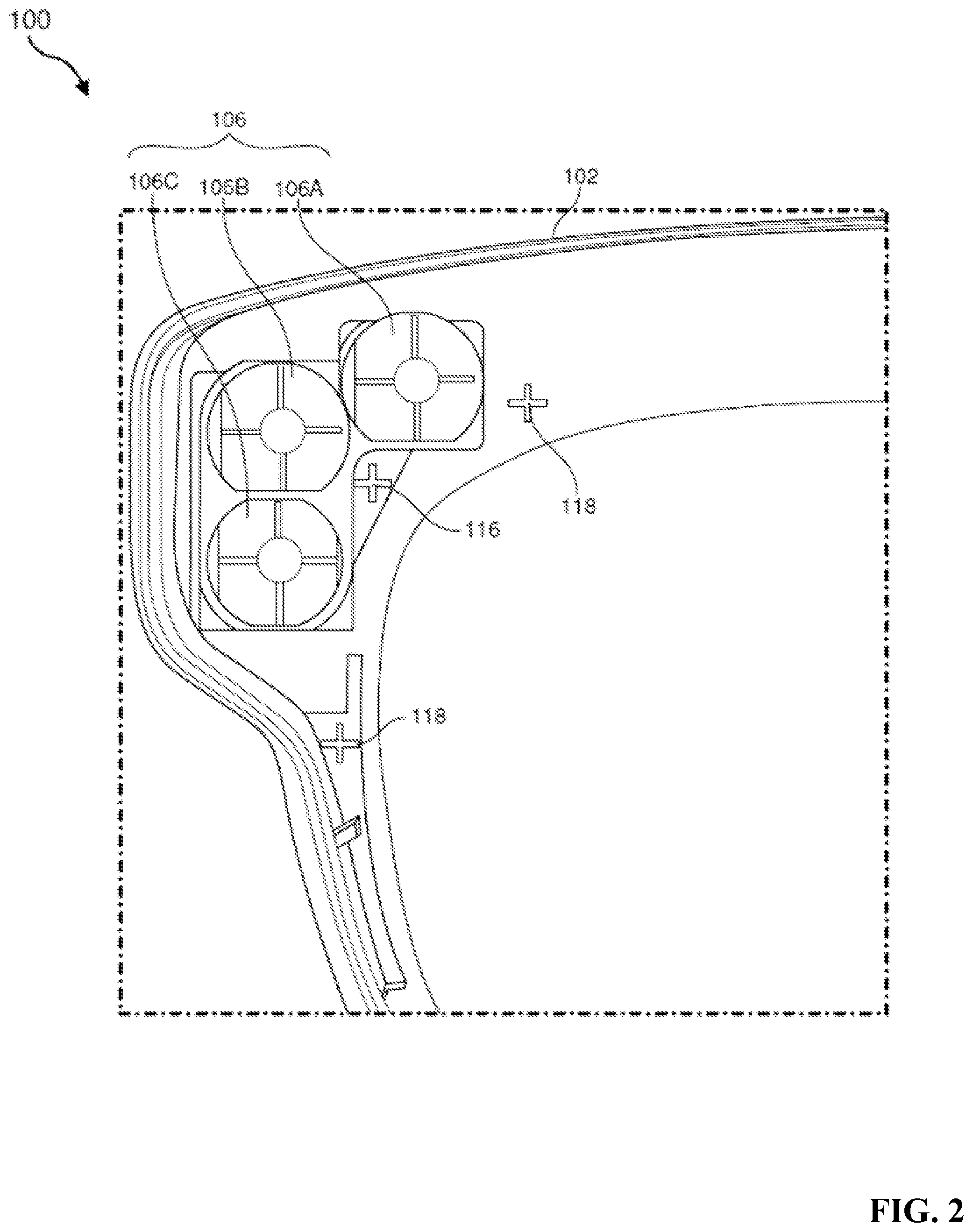Patent US12147047 Figure 2 – Methods, apparatuses and computer program products for providing transmission chirped volume bragg grating based compact waveguide in-couplers for light sources