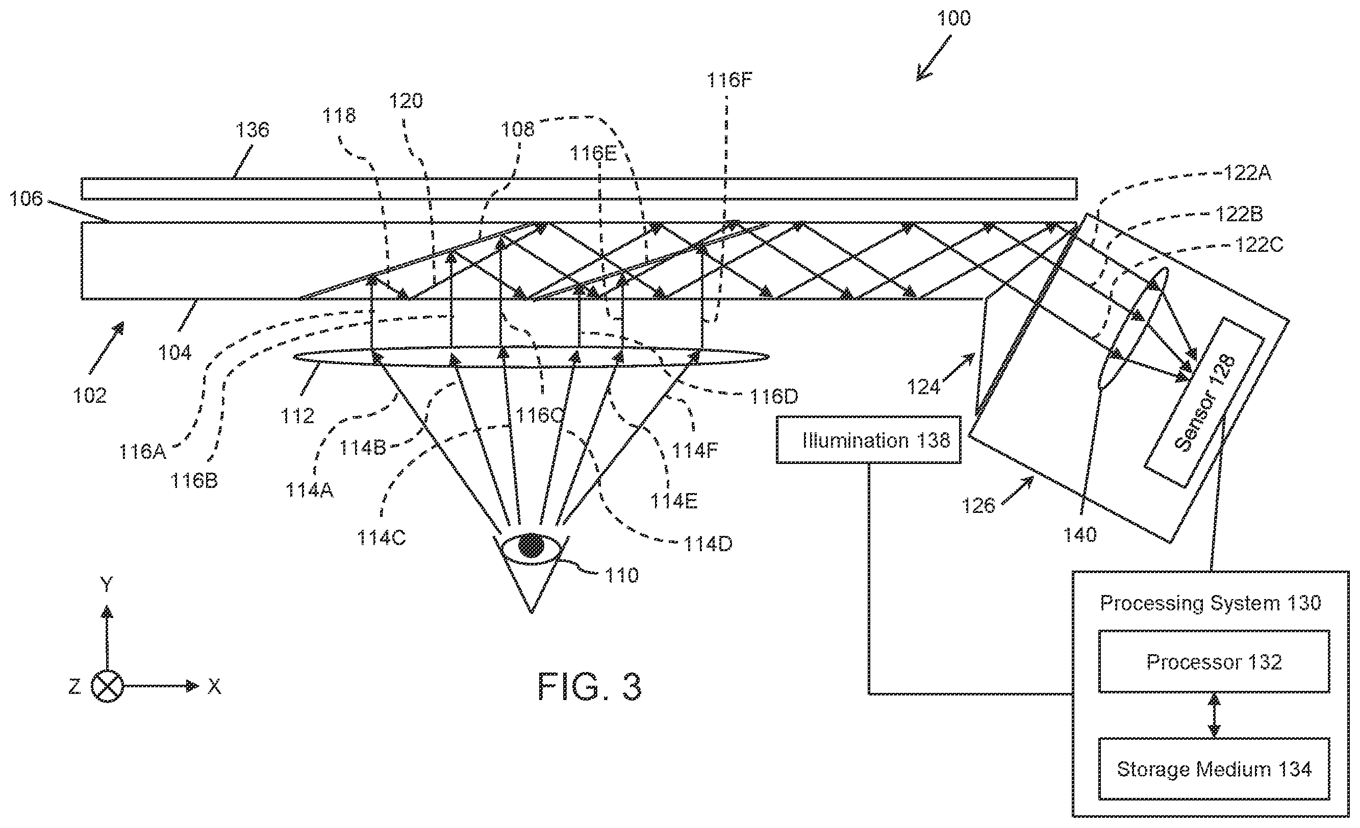 Patent US12147054 Figure 3 – Apparatus and methods for eye tracking based on eye imaging via light-guide optical element