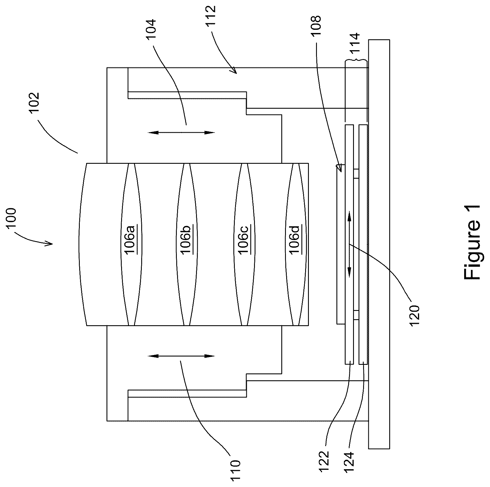 Patent US12147059 Figure 1 – Sensor shift structures in optical image stabilization suspensions