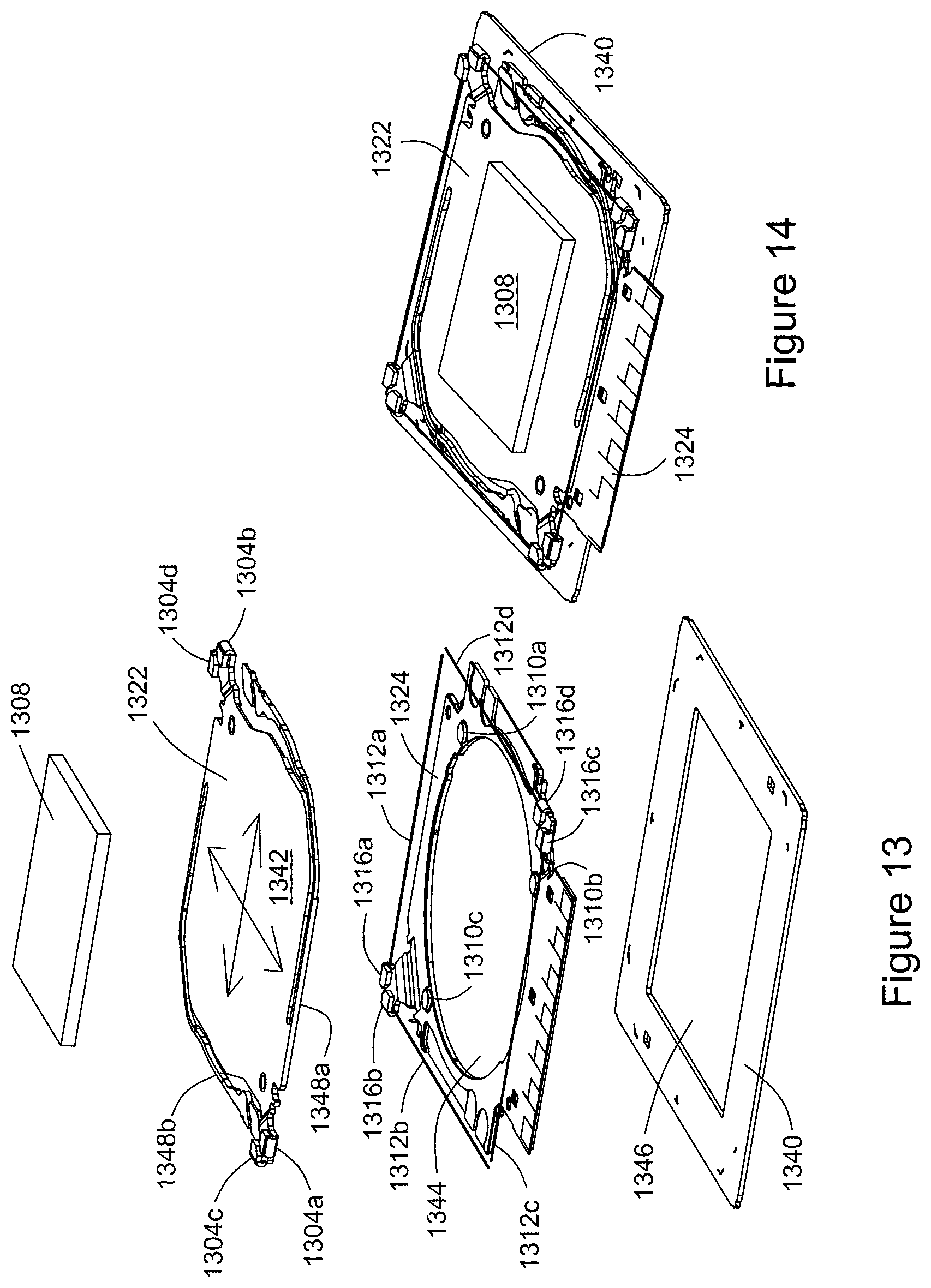 Patent US12147059 Figure 8 – Sensor shift structures in optical image stabilization suspensions