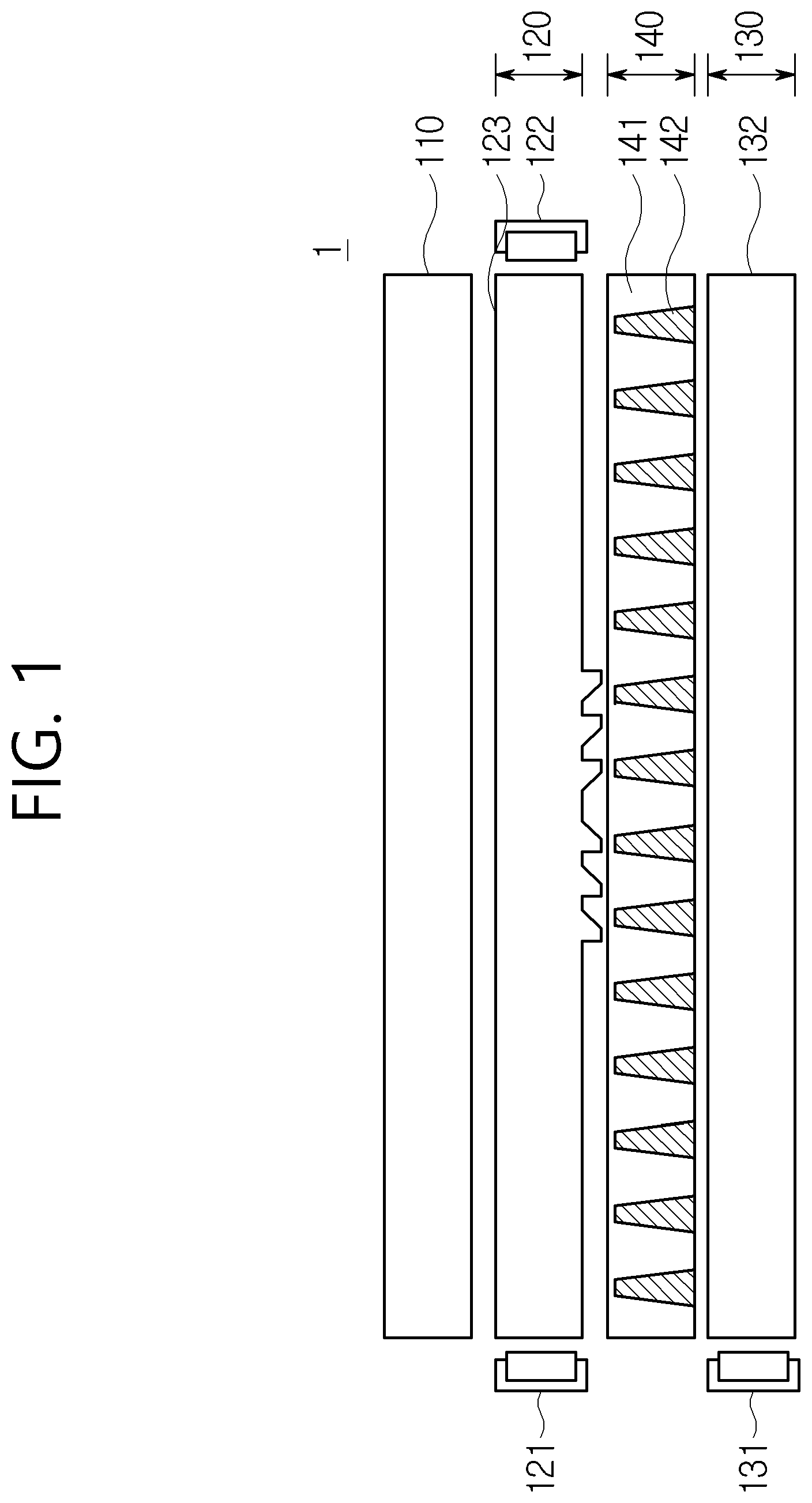 Patent US12147070 Figure 1 – Display backlight unit with edgelit light guide having protruding pattern on bottom surface