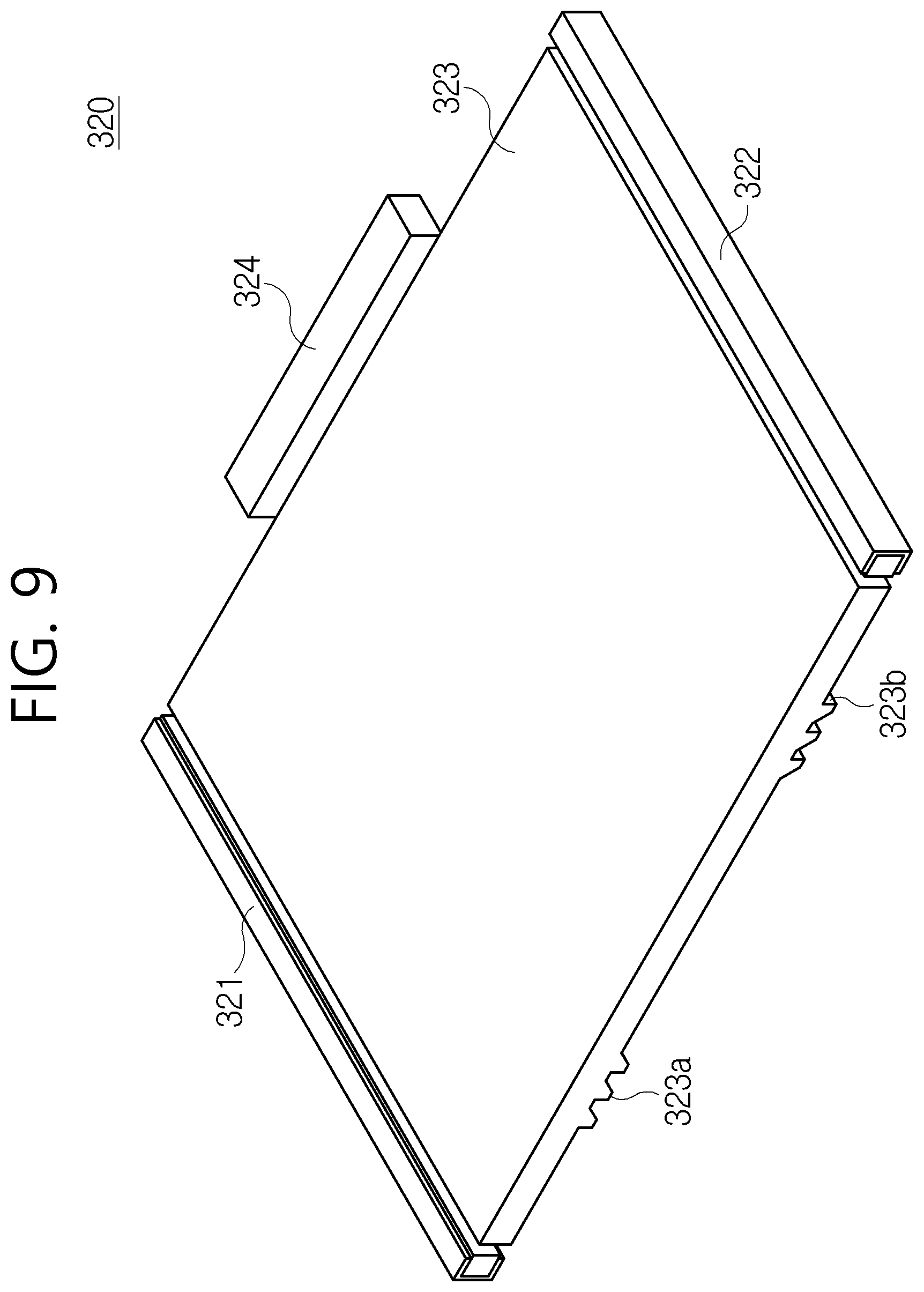 Patent US12147070 Figure 9 – Display backlight unit with edgelit light guide having protruding pattern on bottom surface