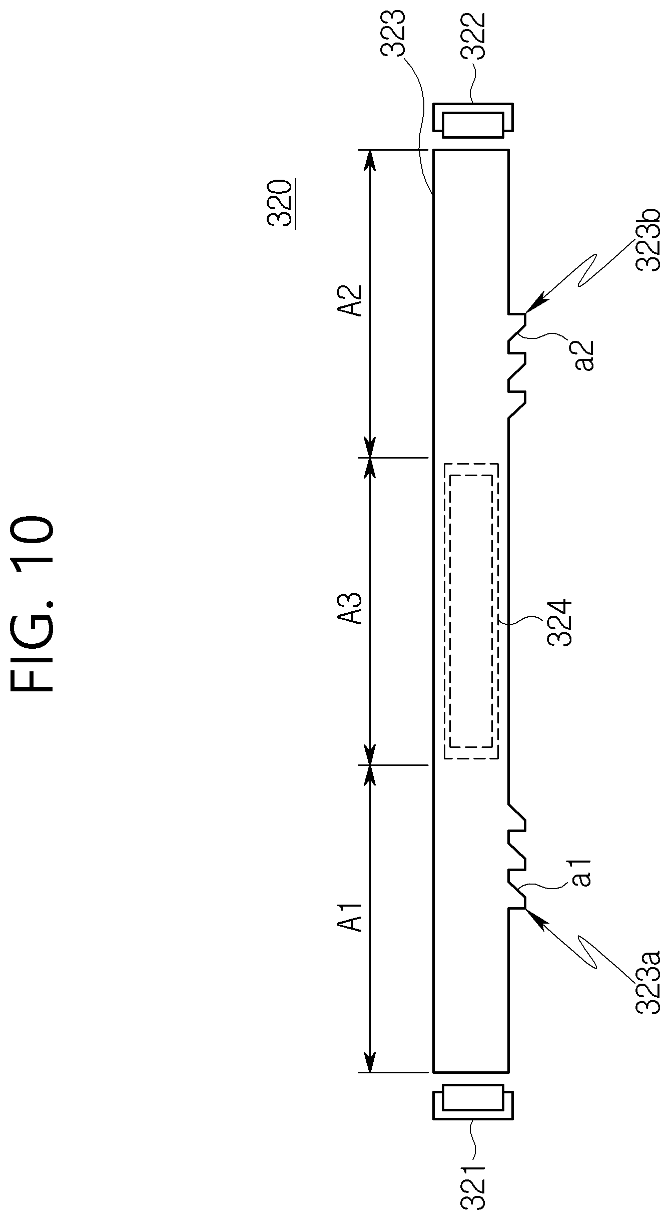 Patent US12147070 Figure 10 – Display backlight unit with edgelit light guide having protruding pattern on bottom surface