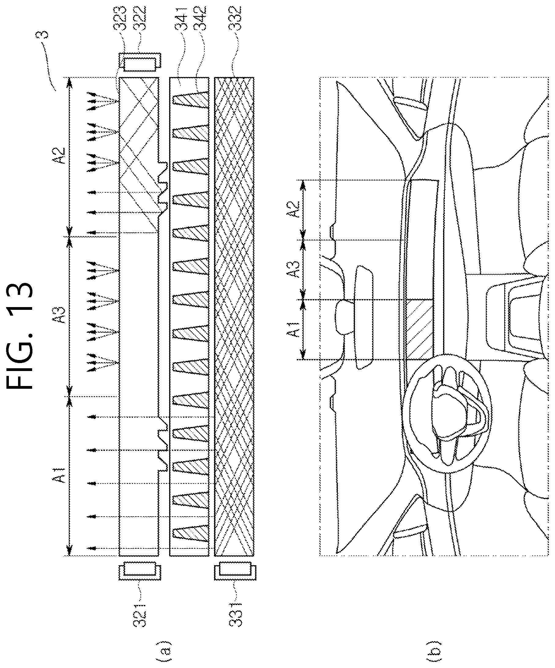 Patent US12147070 Figure 13 – Display backlight unit with edgelit light guide having protruding pattern on bottom surface