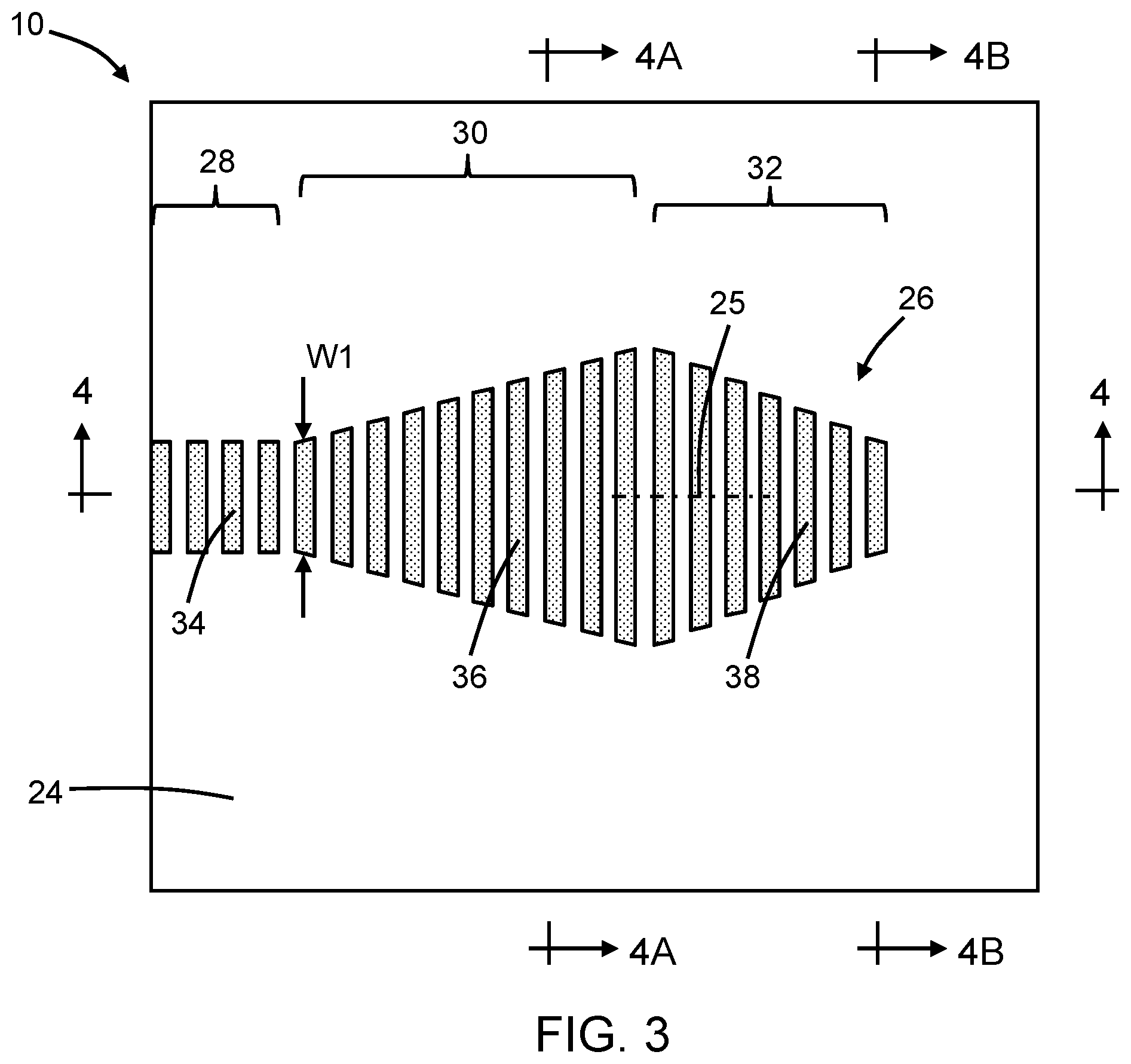 Patent US12147075 Figure 2 – Back-end-of-line edge couplers with a tapered grating