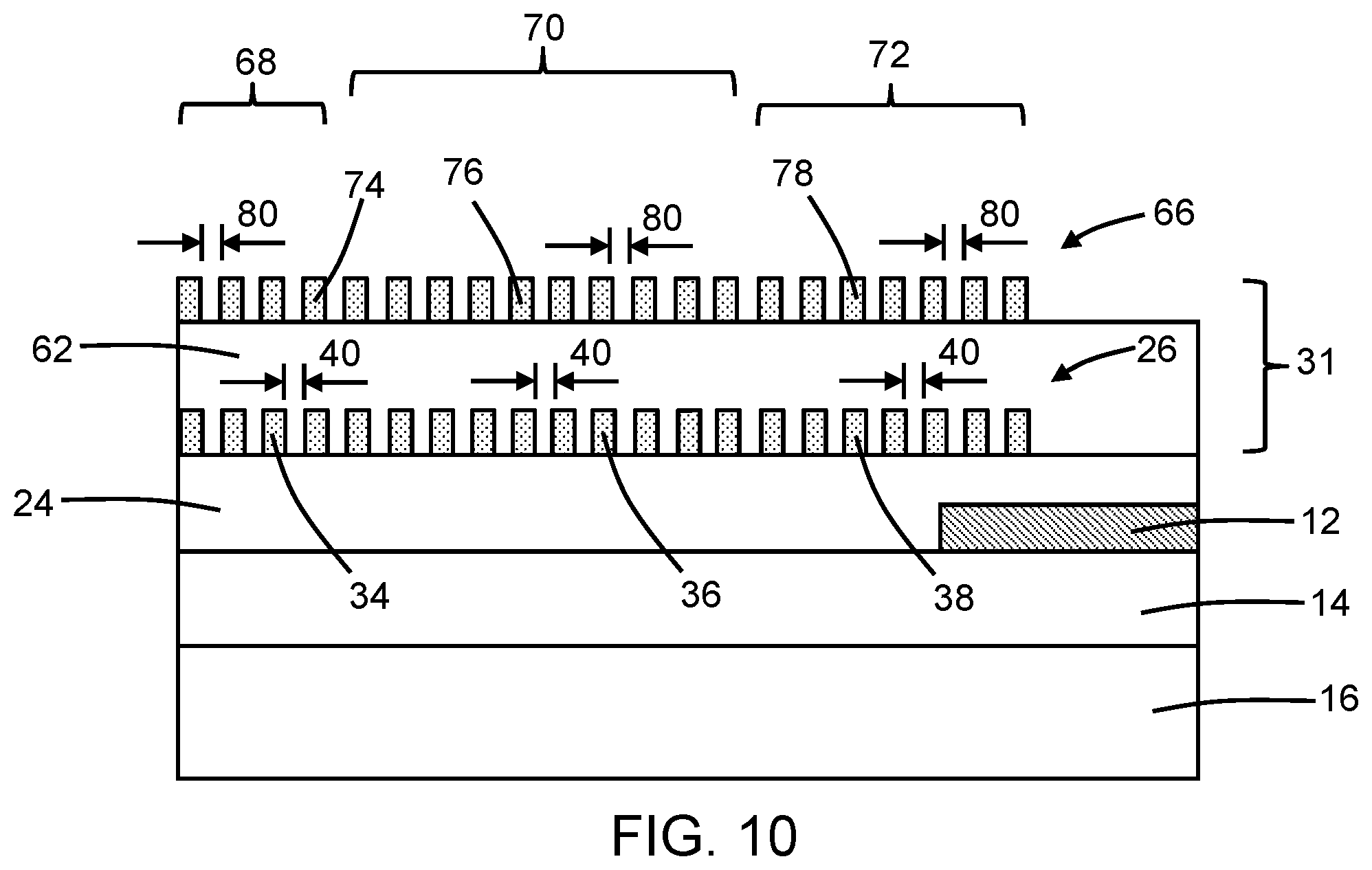 Patent US12147075 Figure 12 – Back-end-of-line edge couplers with a tapered grating