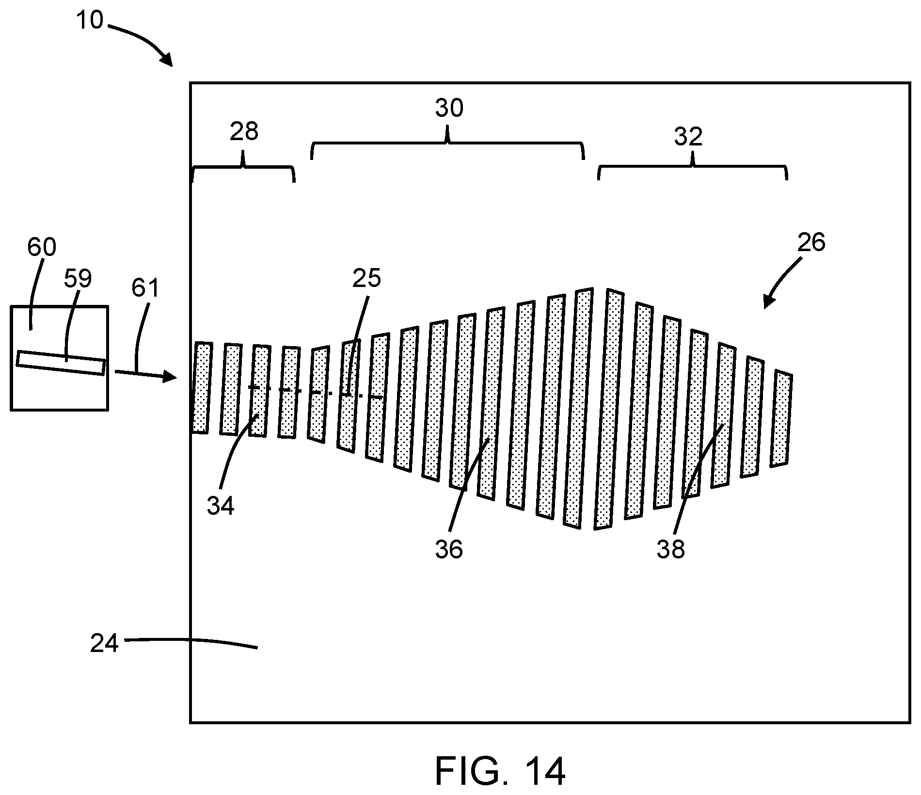 Patent US12147075 Figure 16 – Back-end-of-line edge couplers with a tapered grating