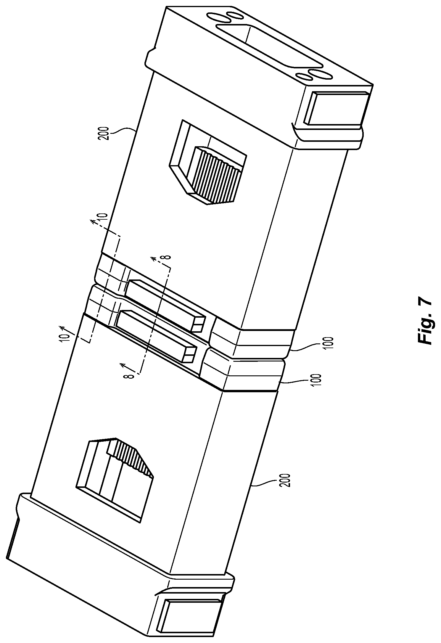 Patent US12147079 Figure 7 – Lens plate for ferrules