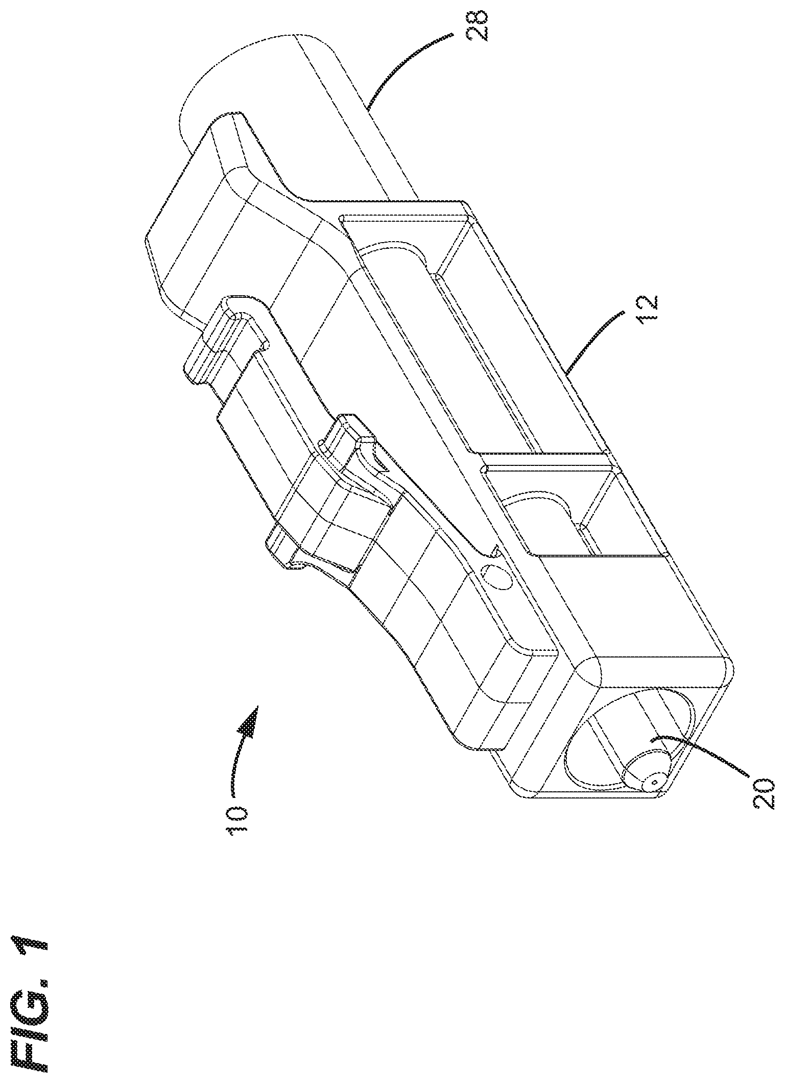 Patent US12147080 Figure 1 – Fiber optic connector with rear cap