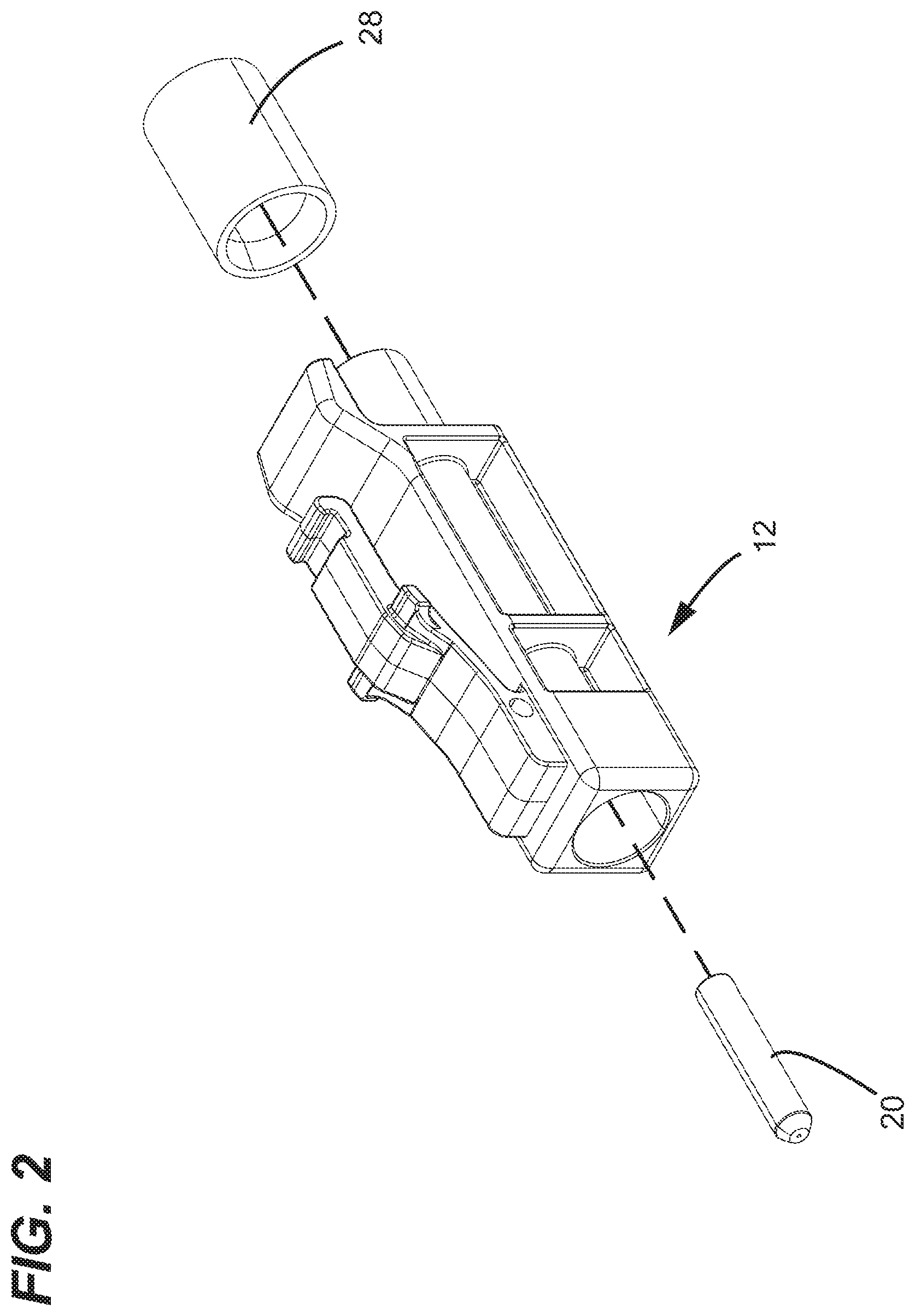 Patent US12147080 Figure 2 – Fiber optic connector with rear cap