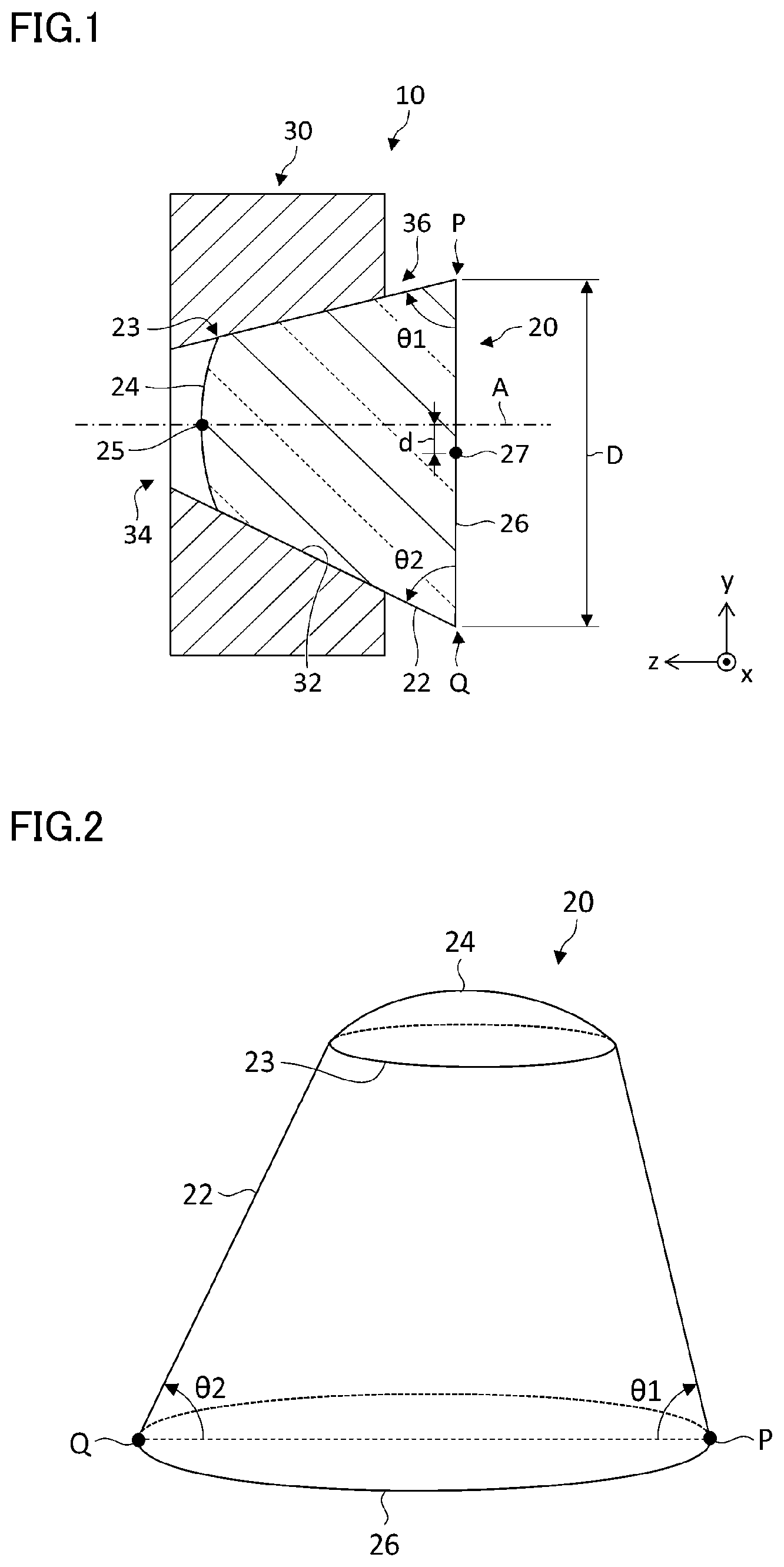 Patent US12147085 Figure 1 – Optical component and method of manufacturing optical component