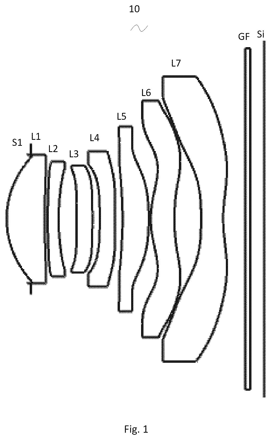 Patent US12147089 Figure 1 – Camera optical lens