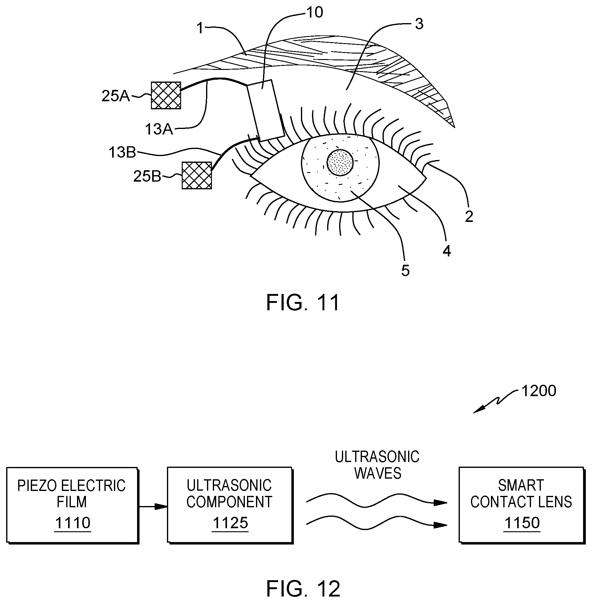 Patent US12147091 Figure 7 – Piezoelectric device powering smart contact lens with eyelid movement