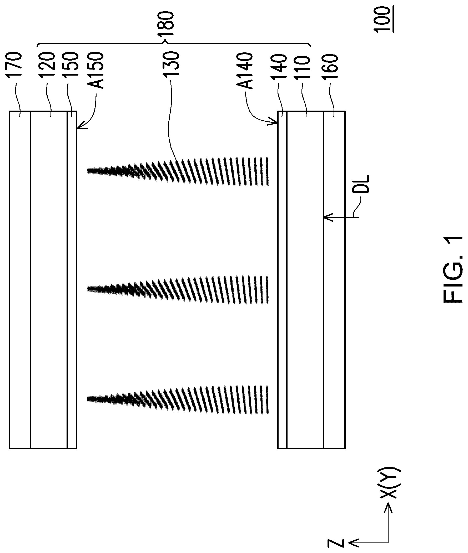 Patent US12147099 Figure 1 – Electronic device comprising a viewing angle control structure having a phase adjustment structure between a second alignment layer and a second substrate