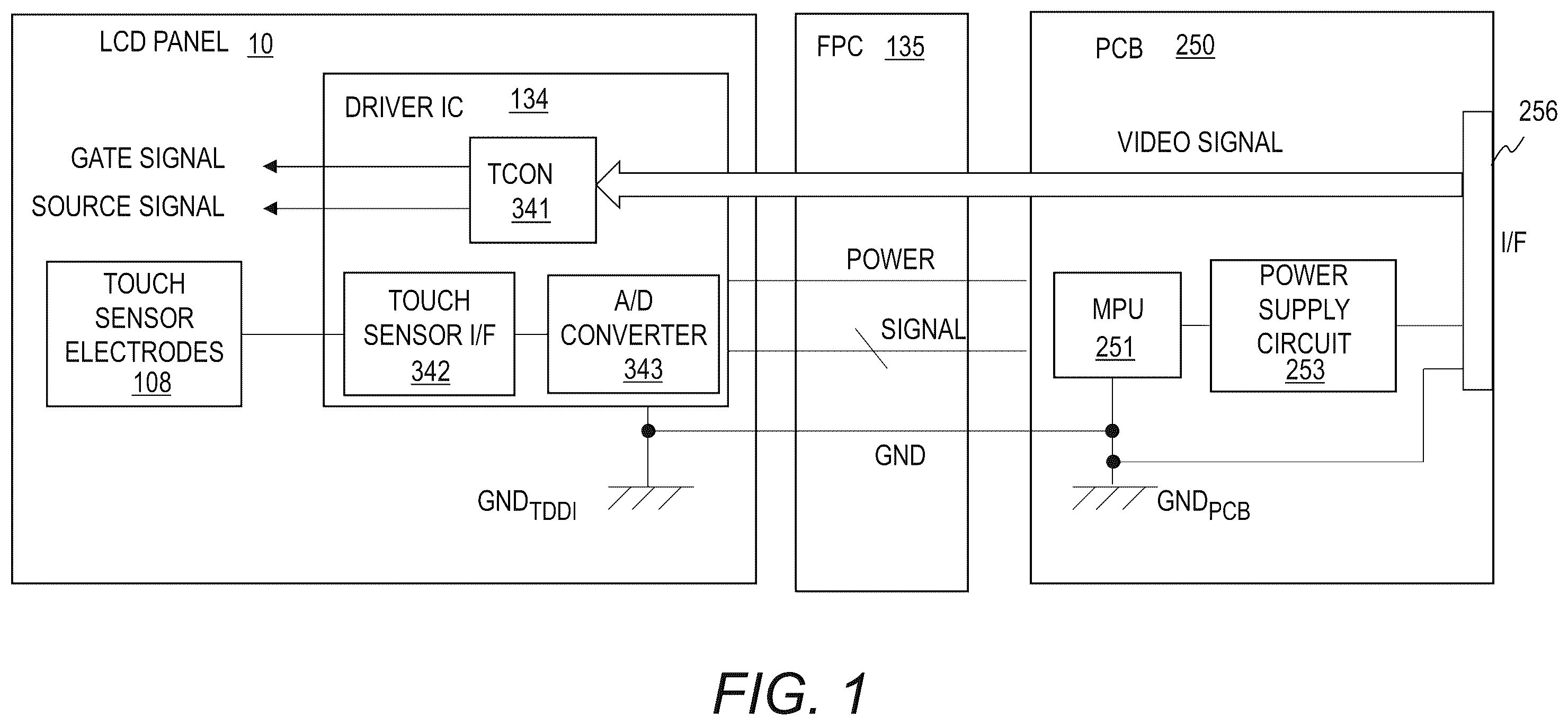Patent US12147104 Figure 1 – Display device