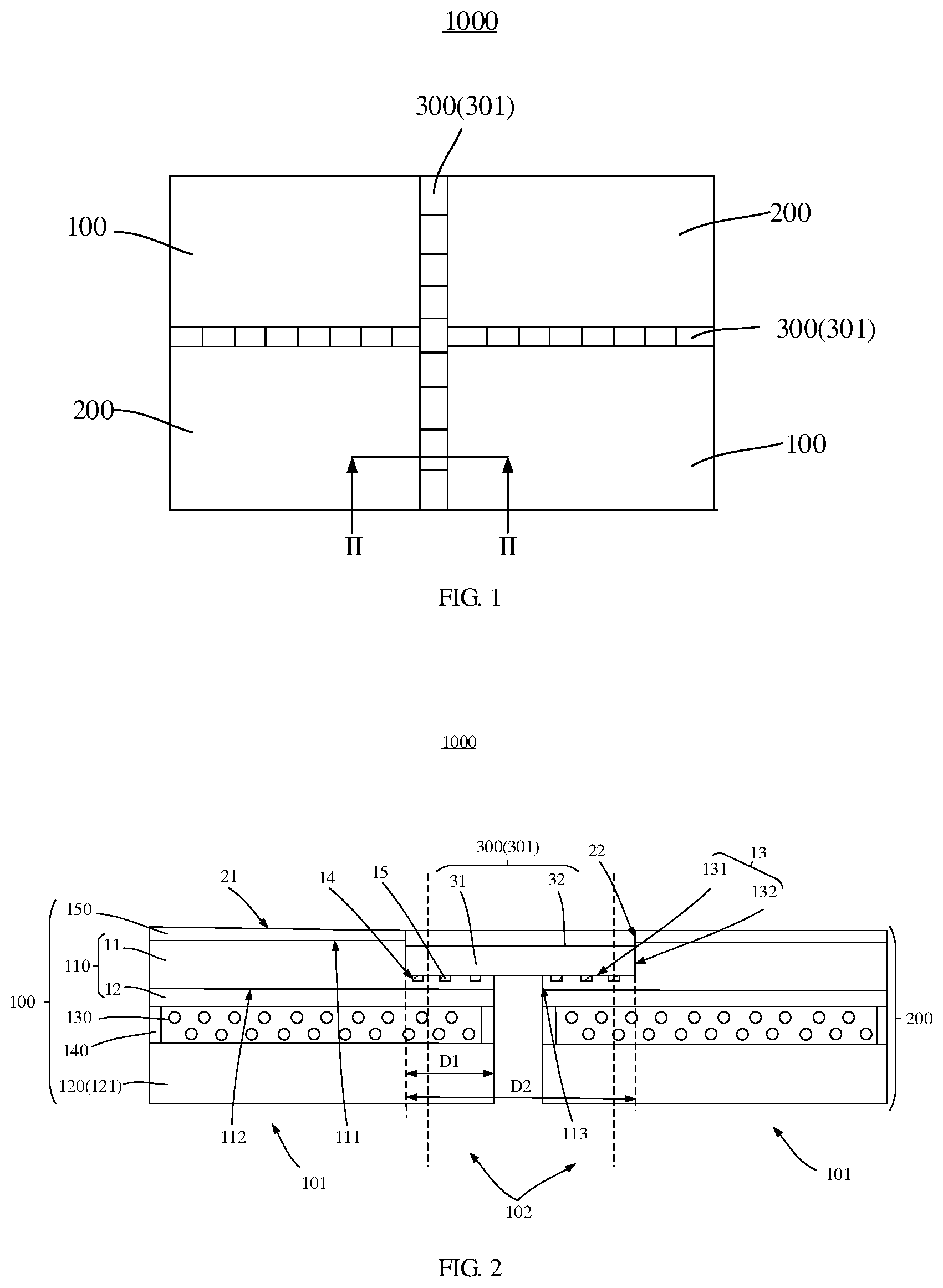 Patent US12147107 Figure 1 – Splicing display panel and preparation method thereof