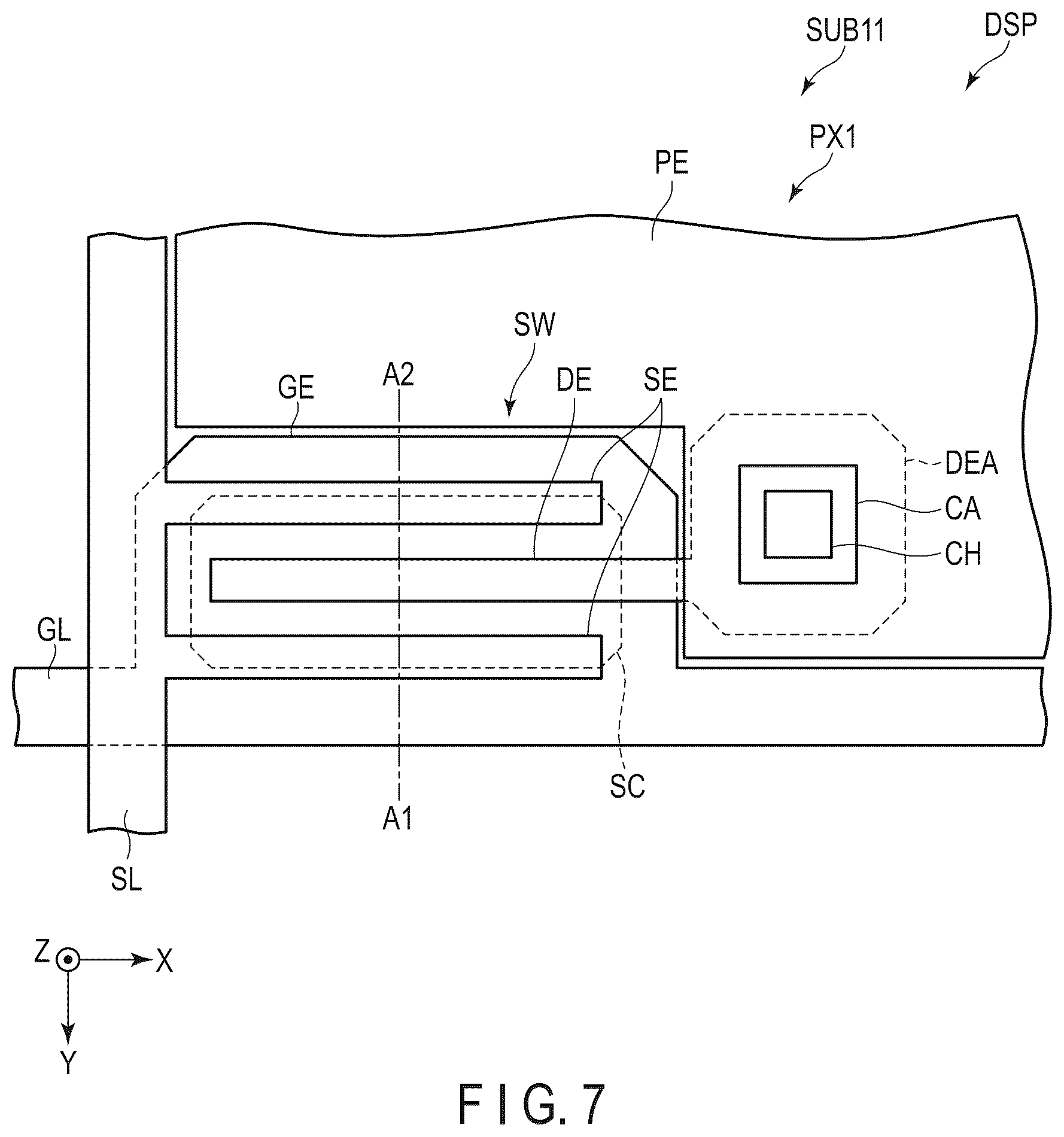 Patent US12147110 Figure 7 – Display device