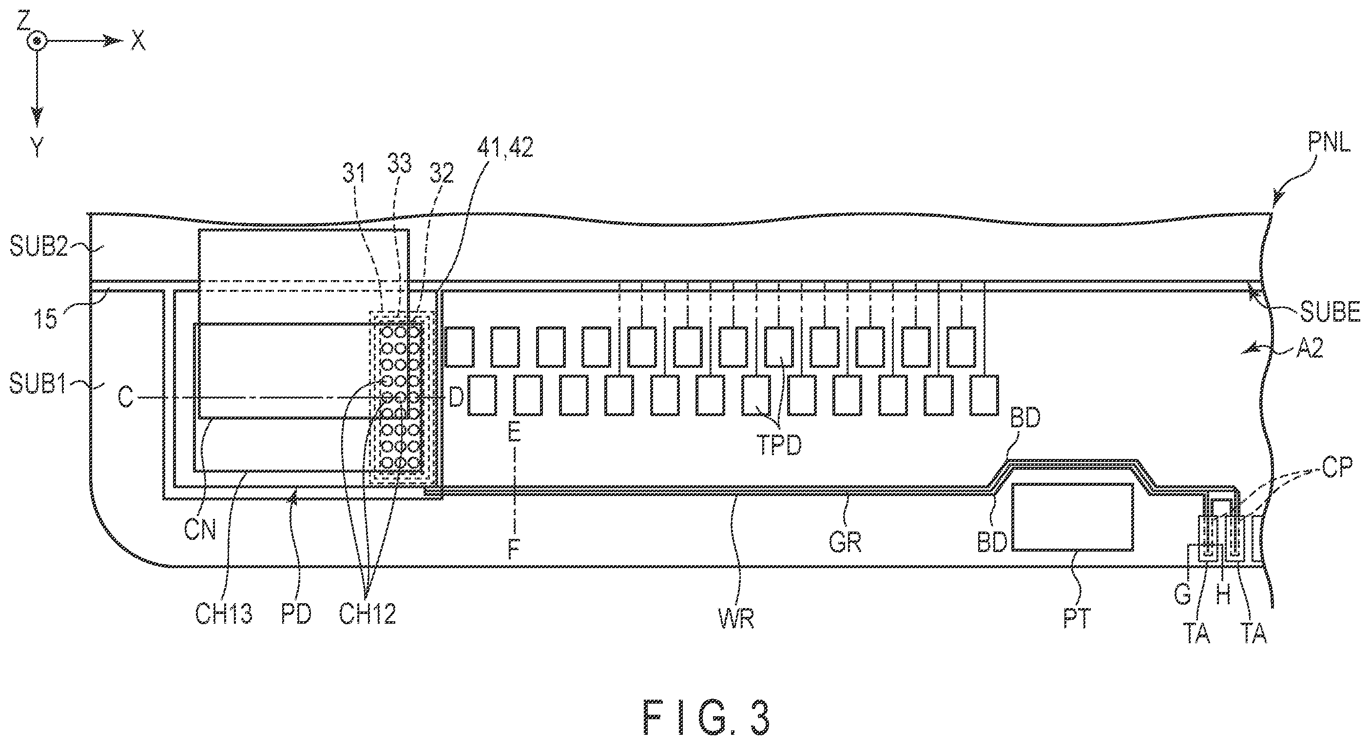 Patent US12147129 Figure 3 – Display device