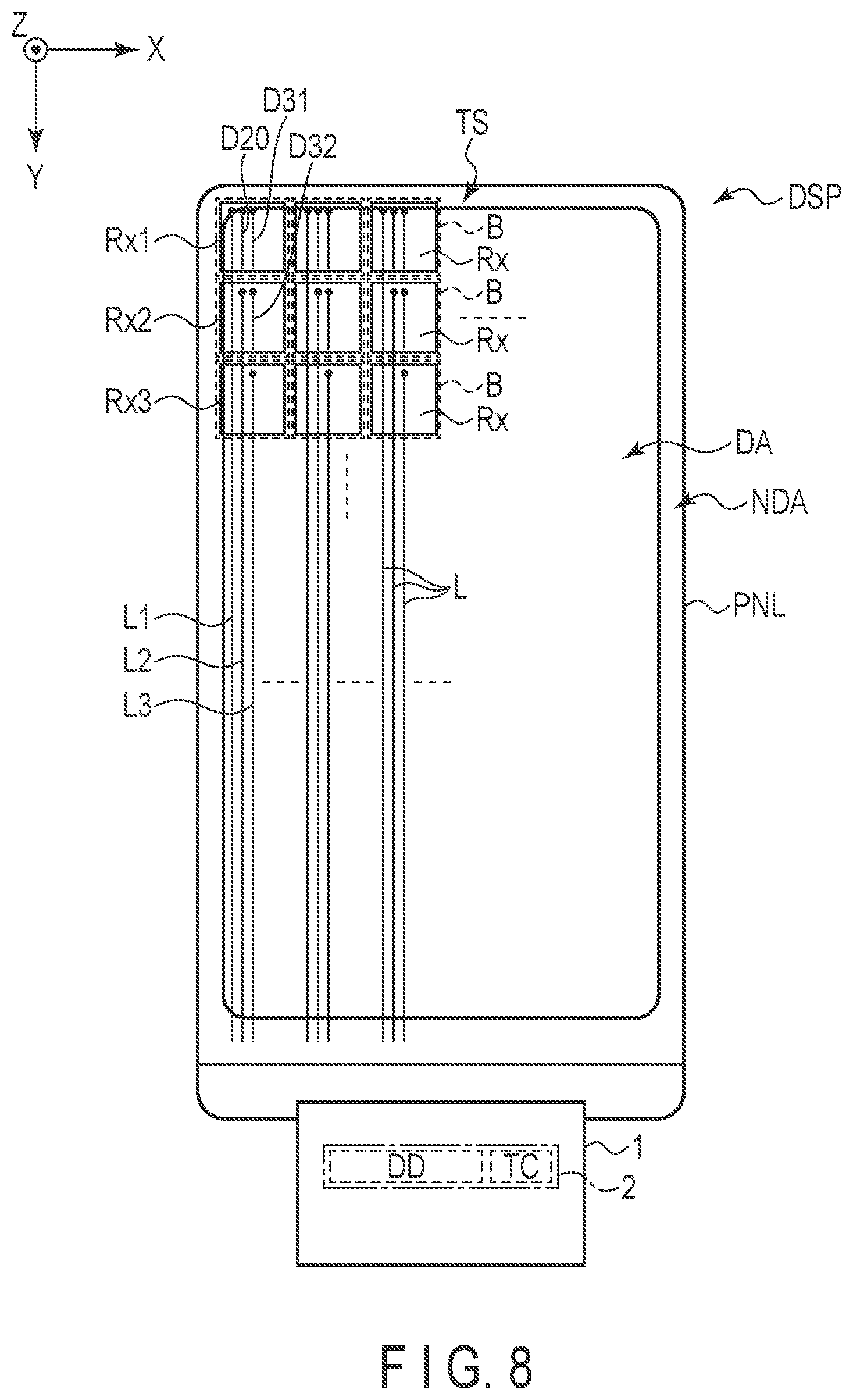 Patent US12147129 Figure 7 – Display device