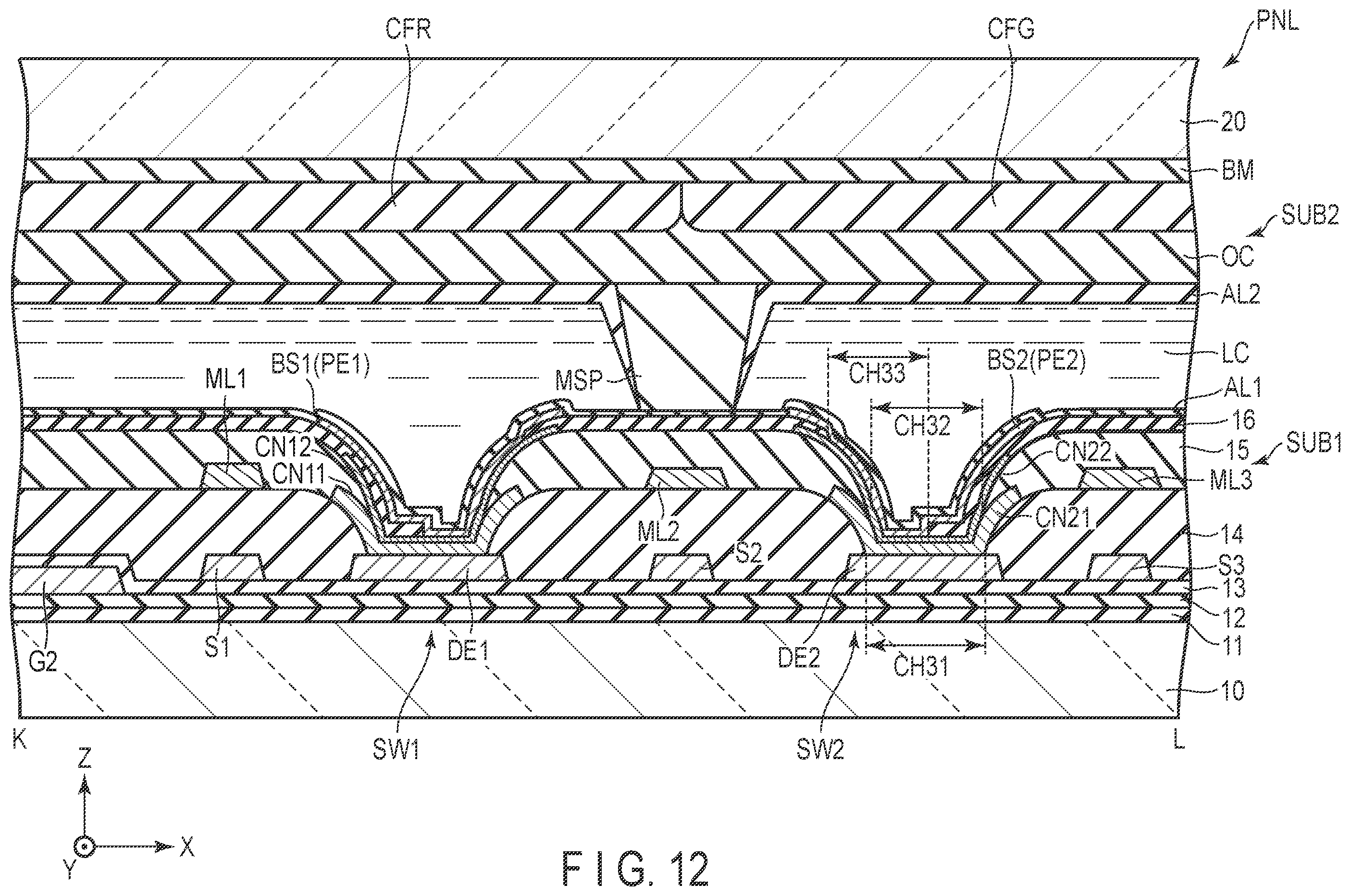 Patent US12147129 Figure 11 – Display device