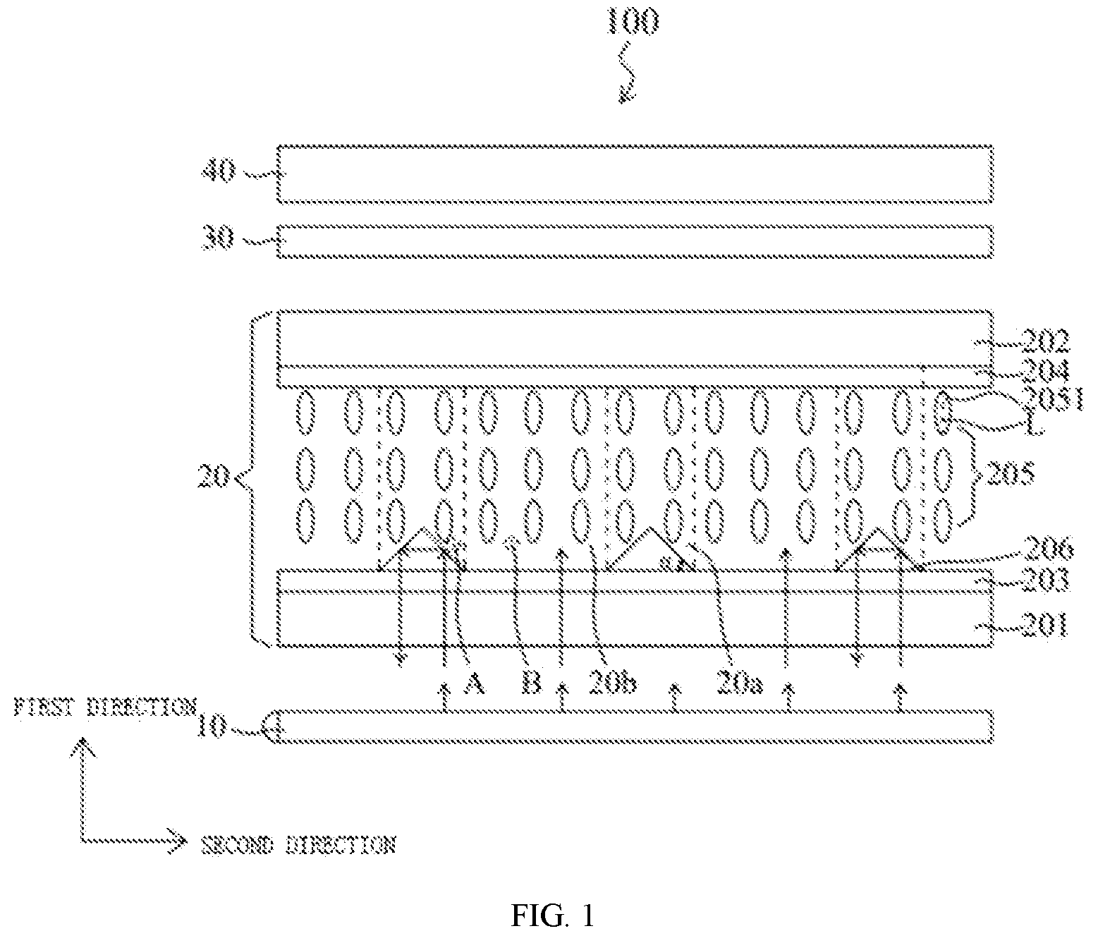 Patent US12147139 Figure 1 – Display device having wide viewing angle in sharing mode
