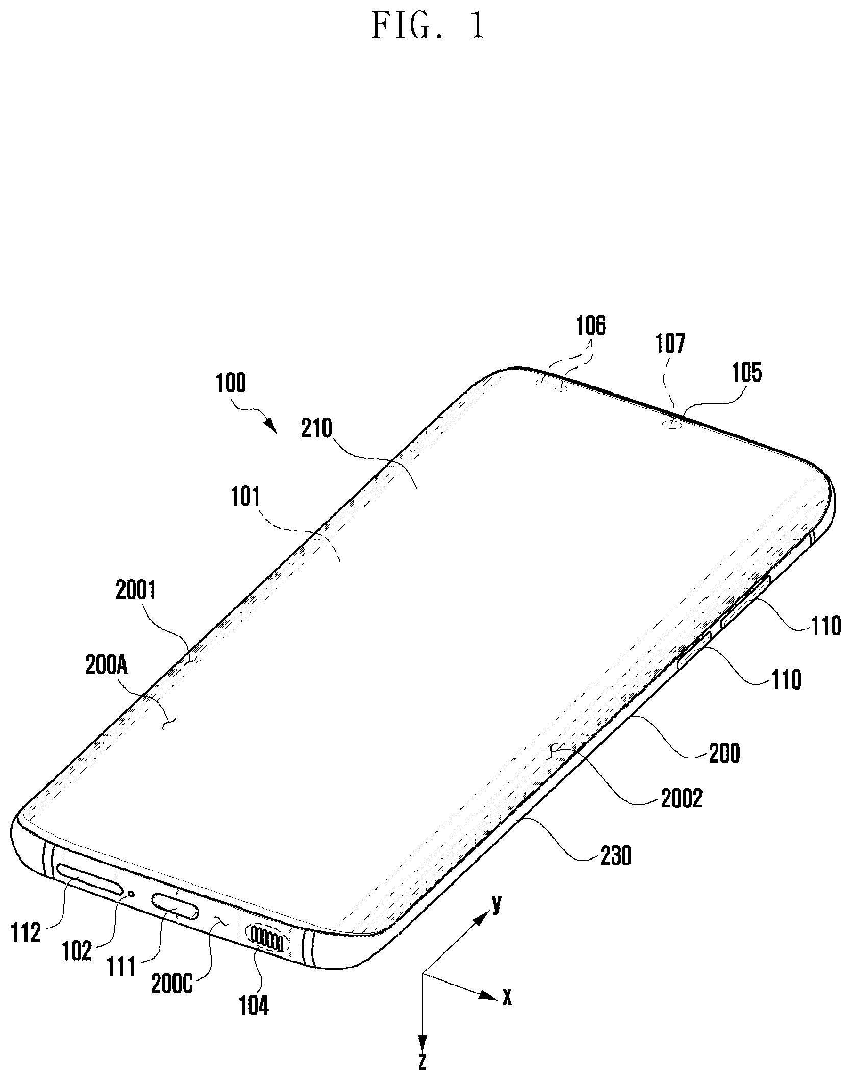 Patent US12147151 Figure 1 – Camera bracket and electronic device including same