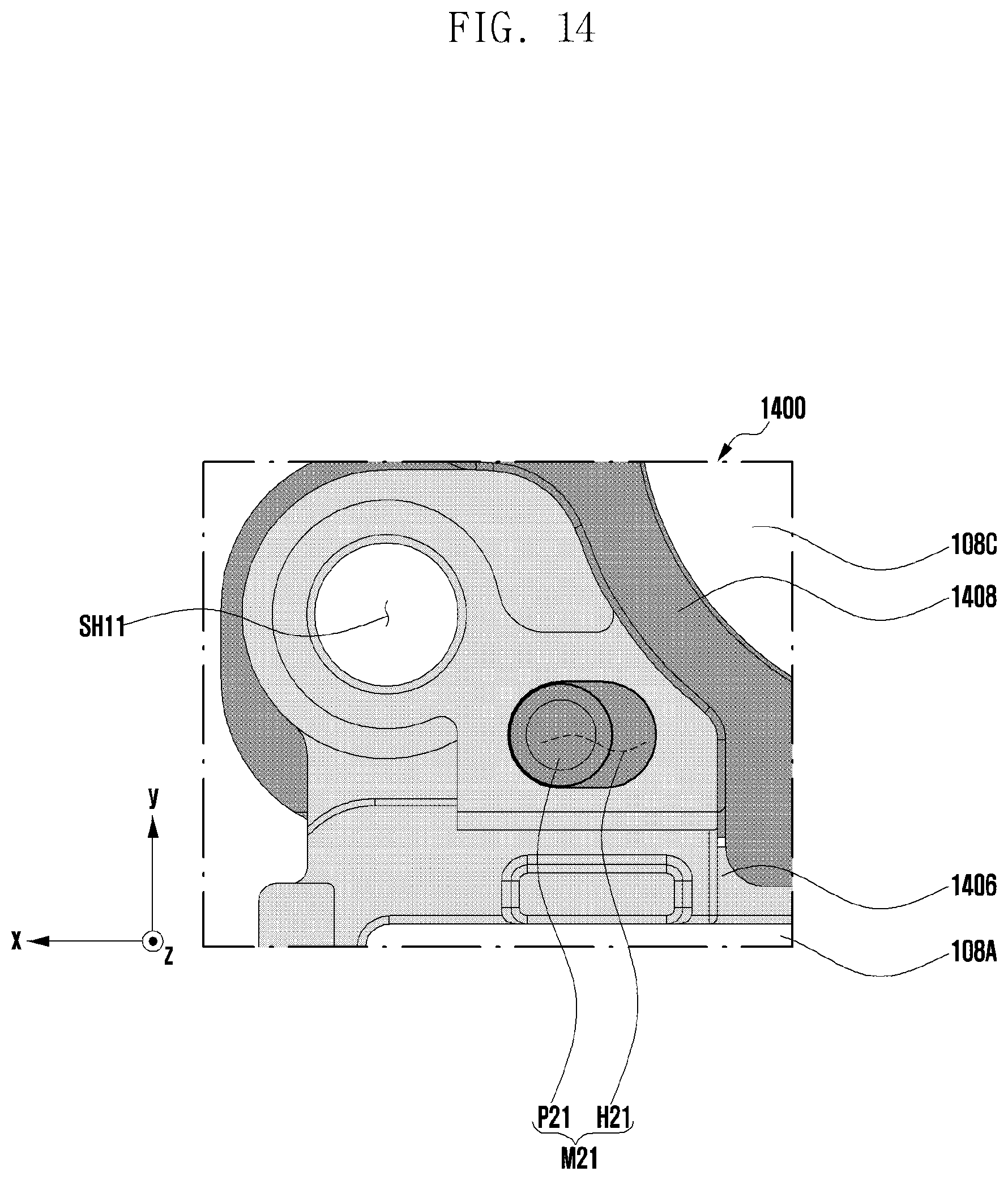 Patent US12147151 Figure 14 – Camera bracket and electronic device including same