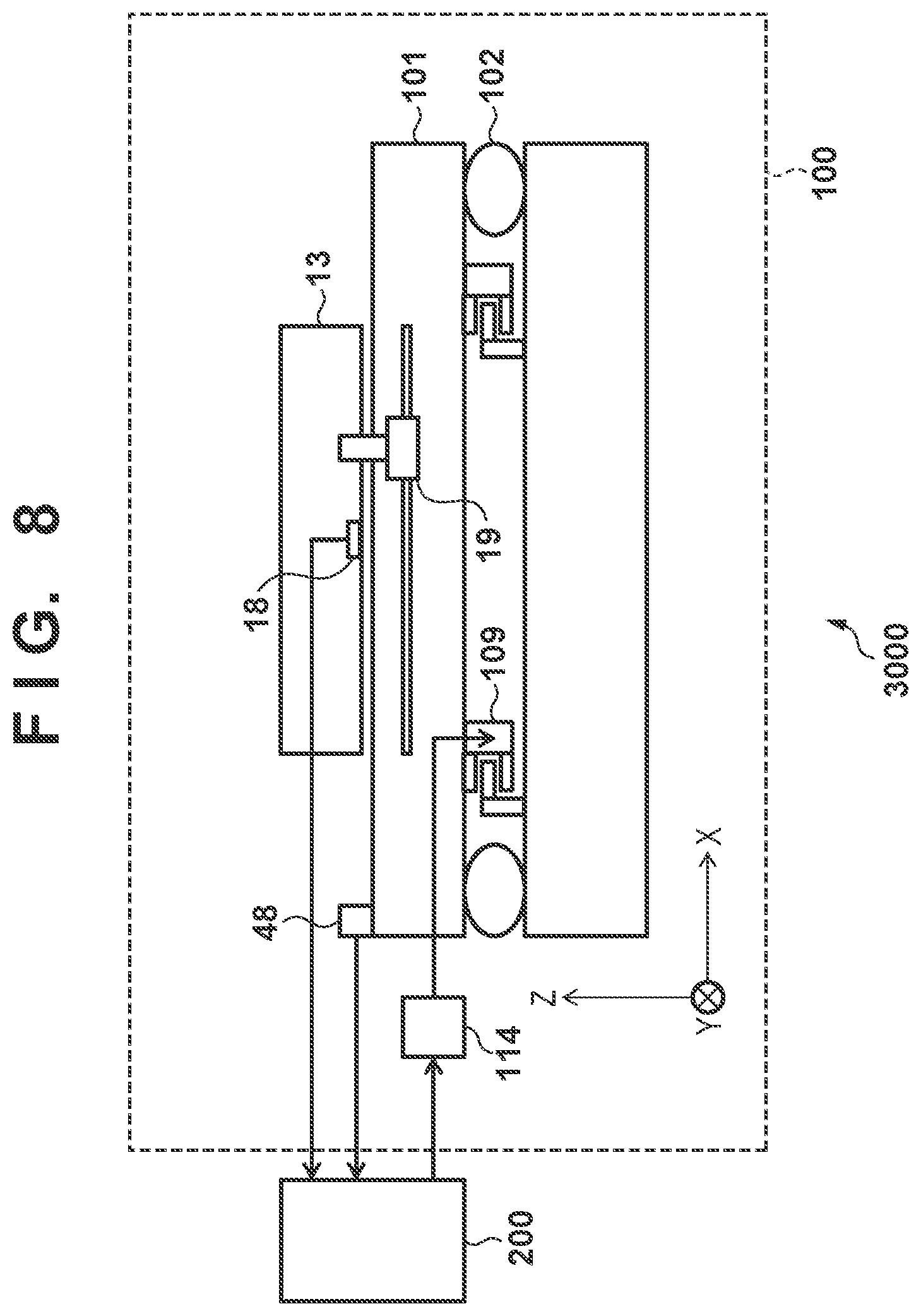 Patent US12147164 Figure 8 – Motion control apparatus, lithography apparatus, planarization apparatus, processing apparatus, and article manufacturing method