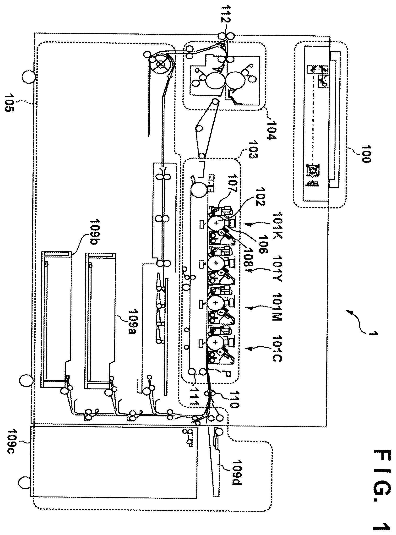 Patent US12147169 Figure 1 – Image forming apparatus and exposure apparatus for forming image using rod lens array