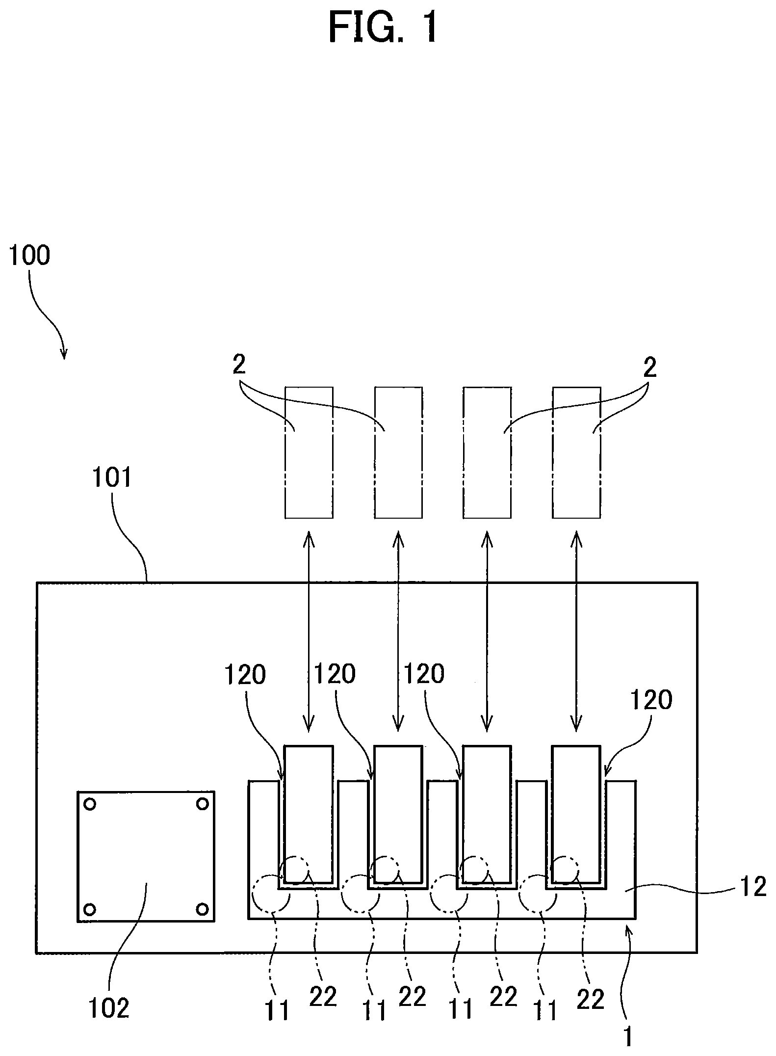 Patent US12147171 Figure 1 – Developing cartridge including casing and first and second agitators for agitating toner accommodated in casing