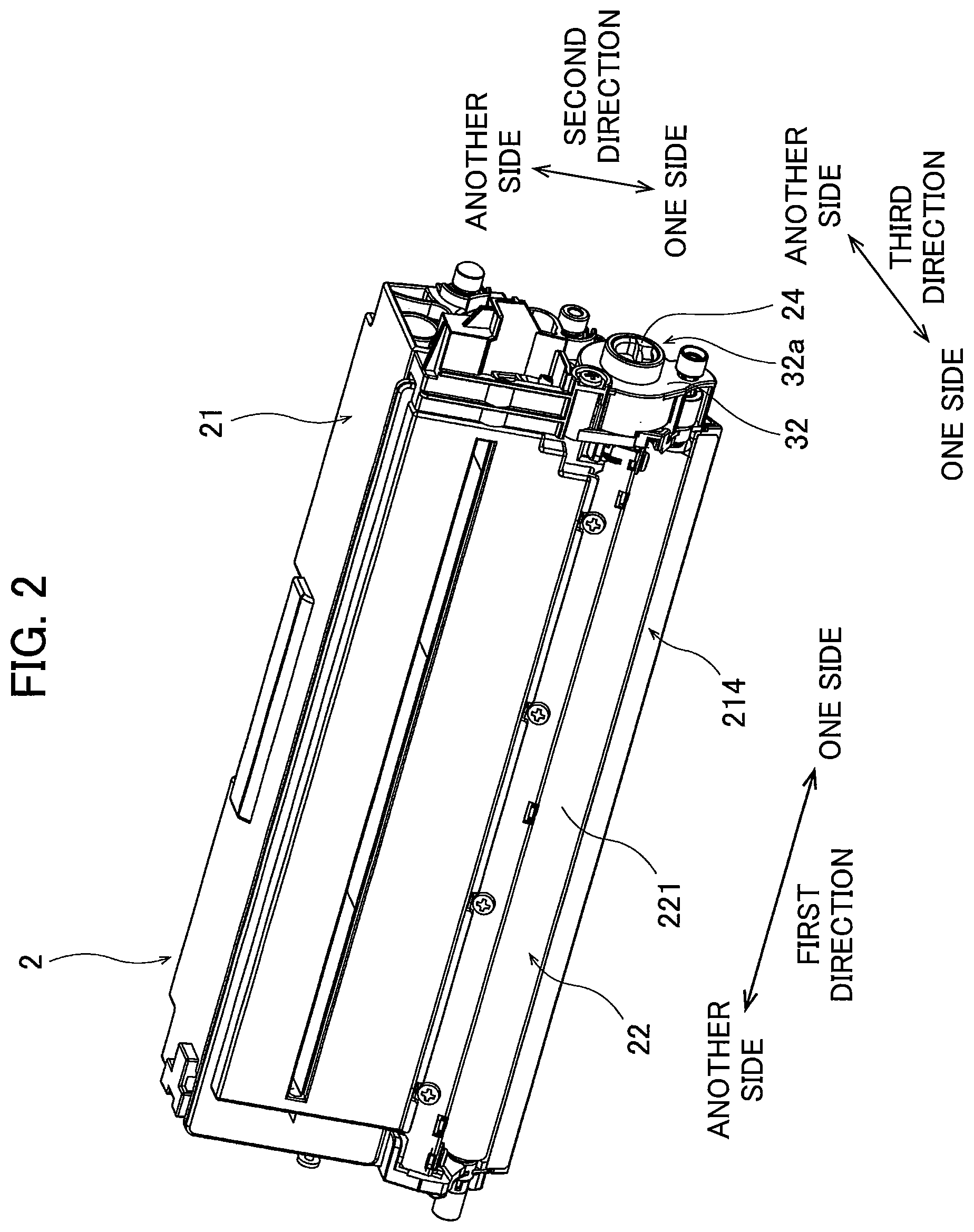 Patent US12147171 Figure 2 – Developing cartridge including casing and first and second agitators for agitating toner accommodated in casing