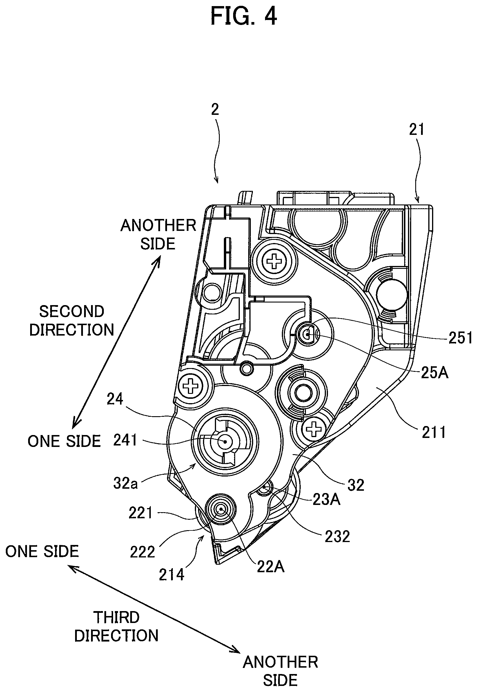 Patent US12147171 Figure 4 – Developing cartridge including casing and first and second agitators for agitating toner accommodated in casing